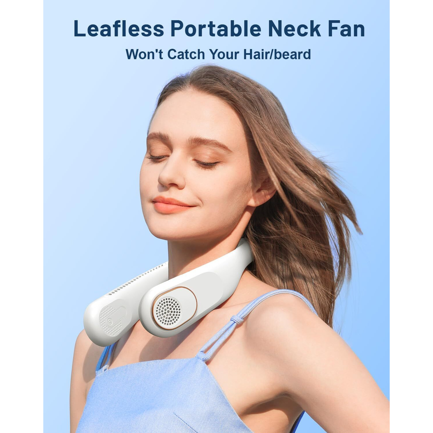 Sweetfull Portable Neck Fan 360 Cooling Bladeless Personal Fan | No Hair Twisting - 4000Mah Usb Rechargeable Wearable Fan For Travel  Birthday Gifts For Men  Women  Mom  And Dad