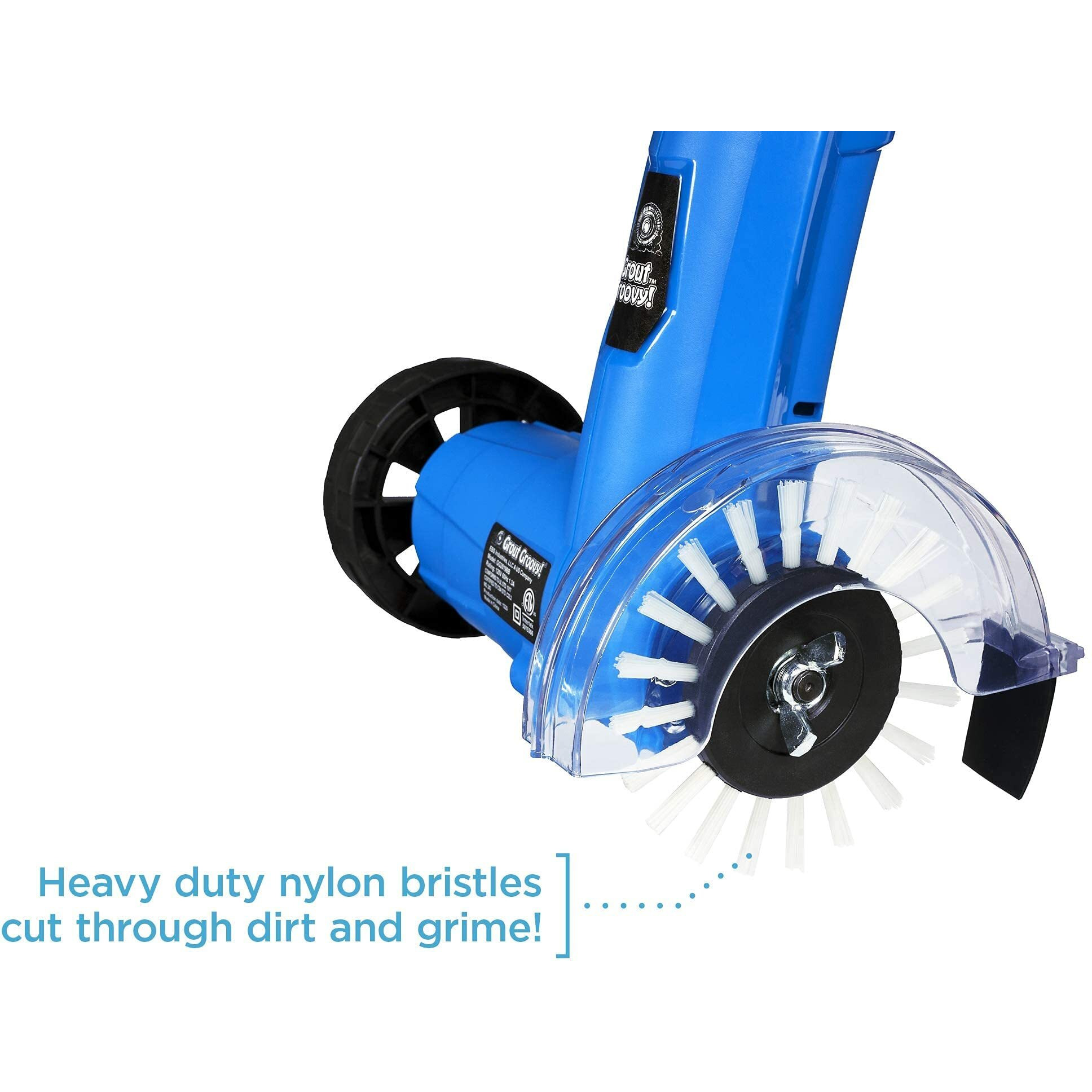 Grout Groovy Electric Stand-Up Lightweight Grout Cleaning Machine Bundle | Includes Machine  3 Replacement Brushes/Scrubbers  1 Grout Hand Brush  & 1 Microfiber Cloth