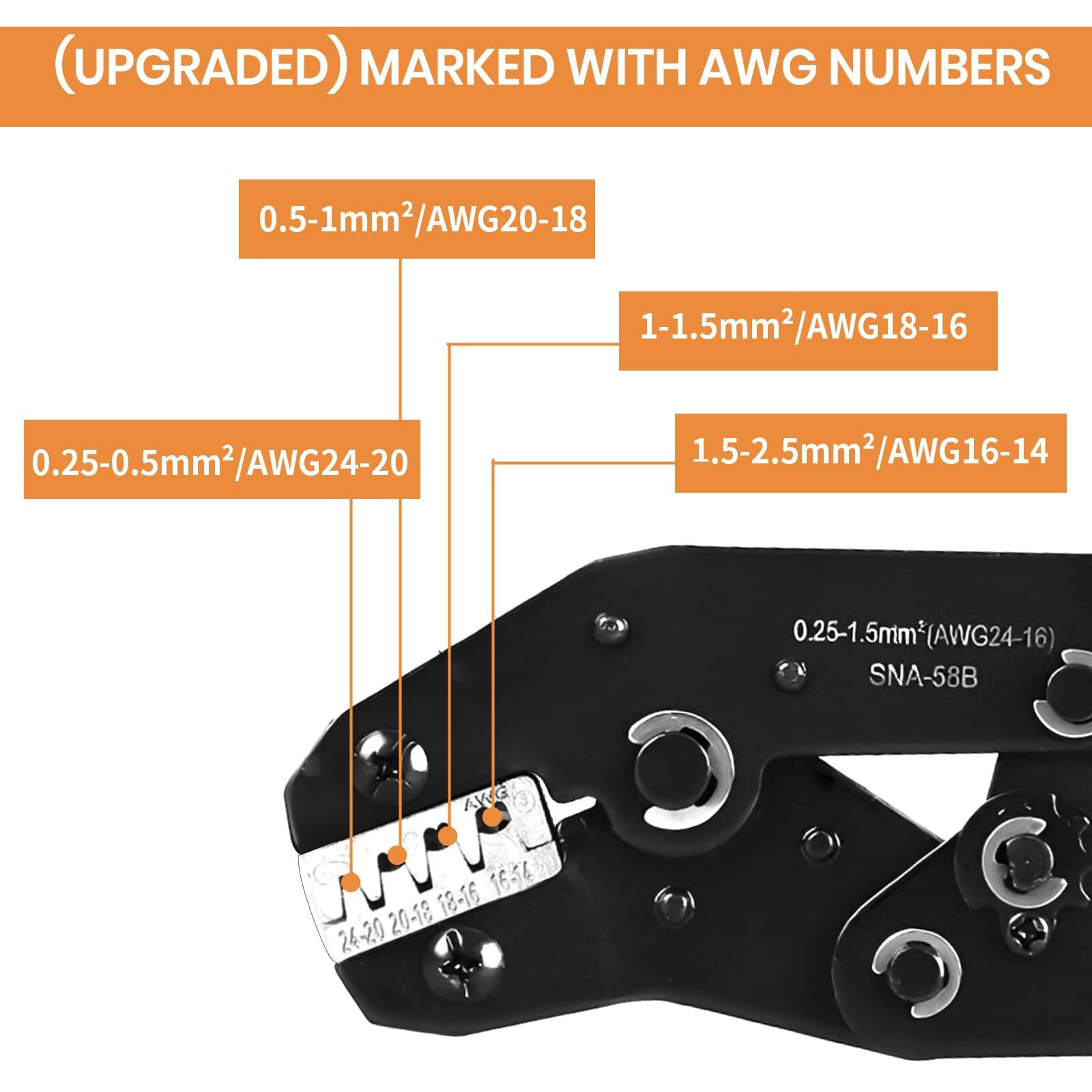 Wire Crimping Tool With Ratchet  Amliber Ratchet Wire Crimper Tool For Open Barrel Terminal Connectors  Electrical Crimping Tool For Molex Style Deutsch Delphi Amp Jst Tyco Terminals  24-14 Awg
