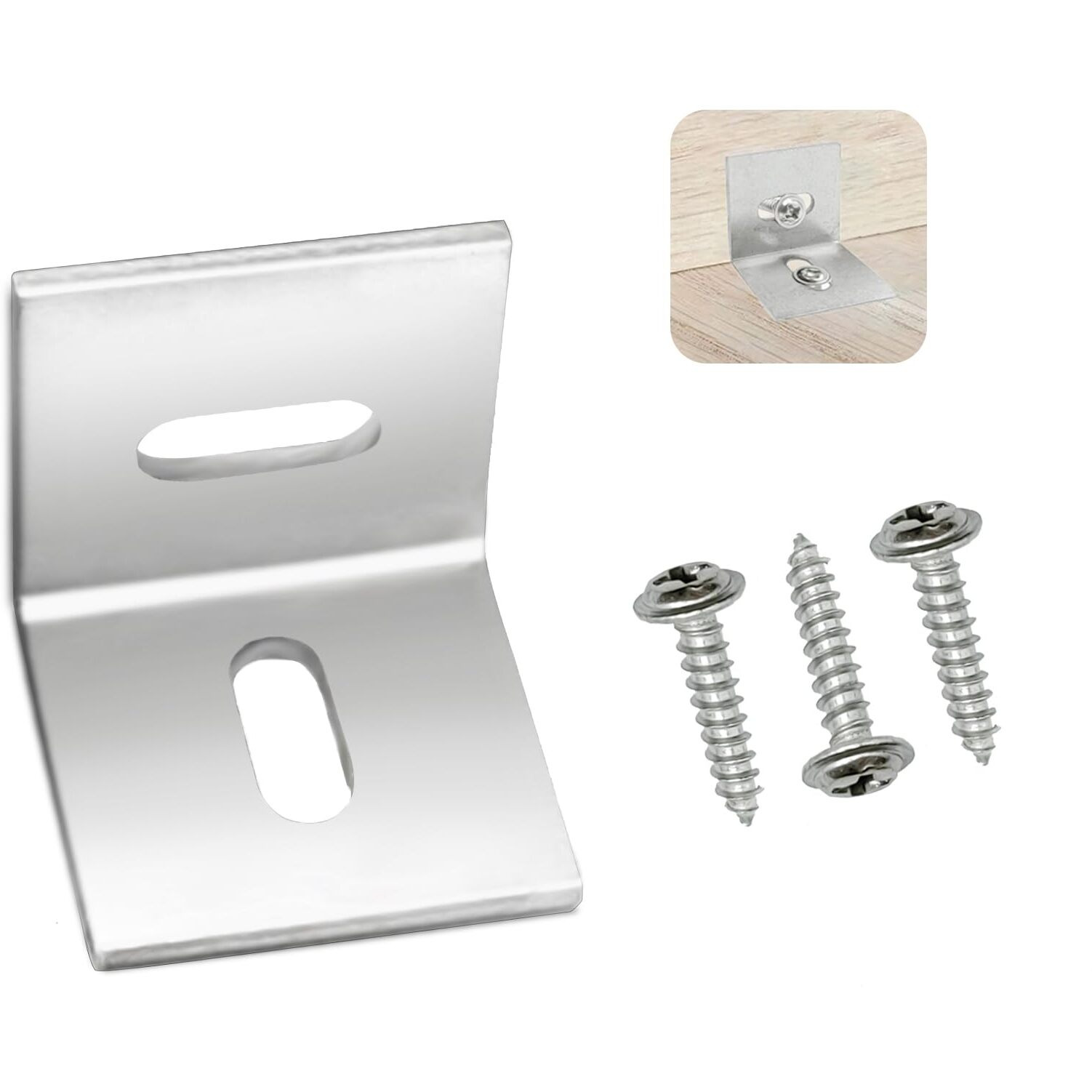 Table Top Fasteners 20 Pack Z Clips For Table Tops Included 60 Pcs Screws Adjustable Corner Braces For Wood Table Tops Which L Brackets Use On Wood Table As Countertop Fasteners