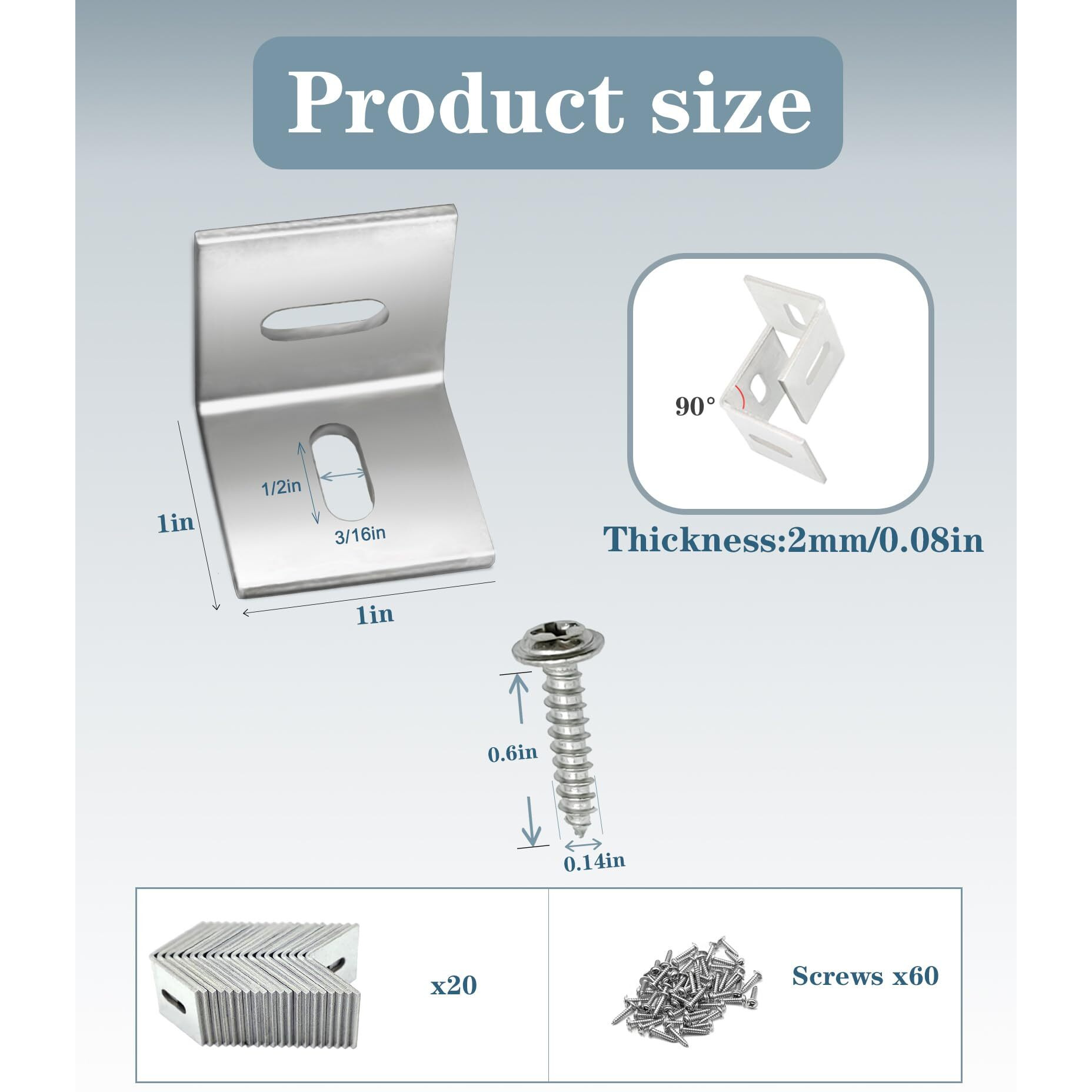 Table Top Fasteners 20 Pack Z Clips For Table Tops Included 60 Pcs Screws Adjustable Corner Braces For Wood Table Tops Which L Brackets Use On Wood Table As Countertop Fasteners