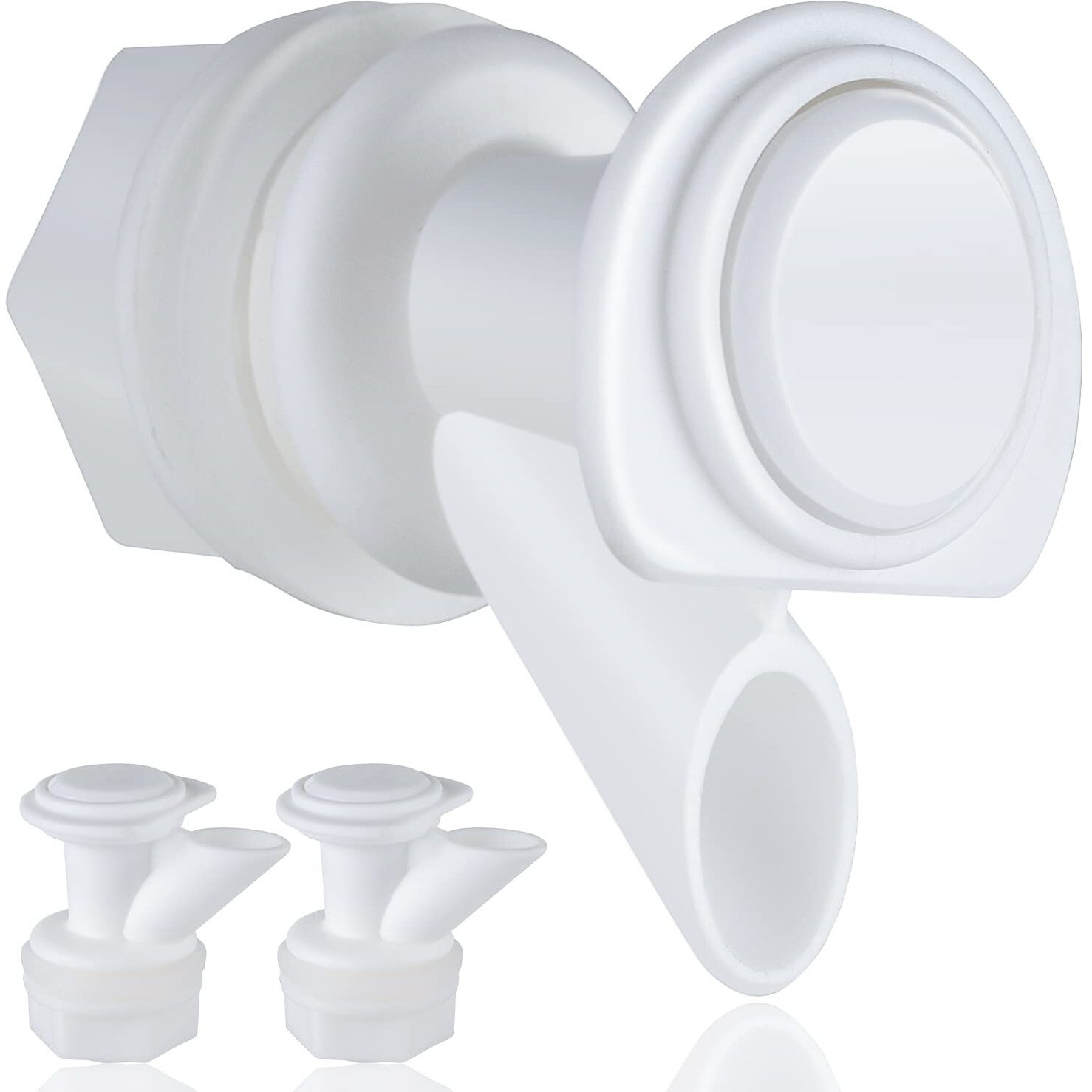 Upgrade Push-Button Cooler Spigot Replacement  Compatible With Igloo 2  3  5 And 10 Gallon Beverage Coolers  Durable Water Cooler Spigot For 2-10 Gallon Water Jugs Replacement Part (White-3Pc)