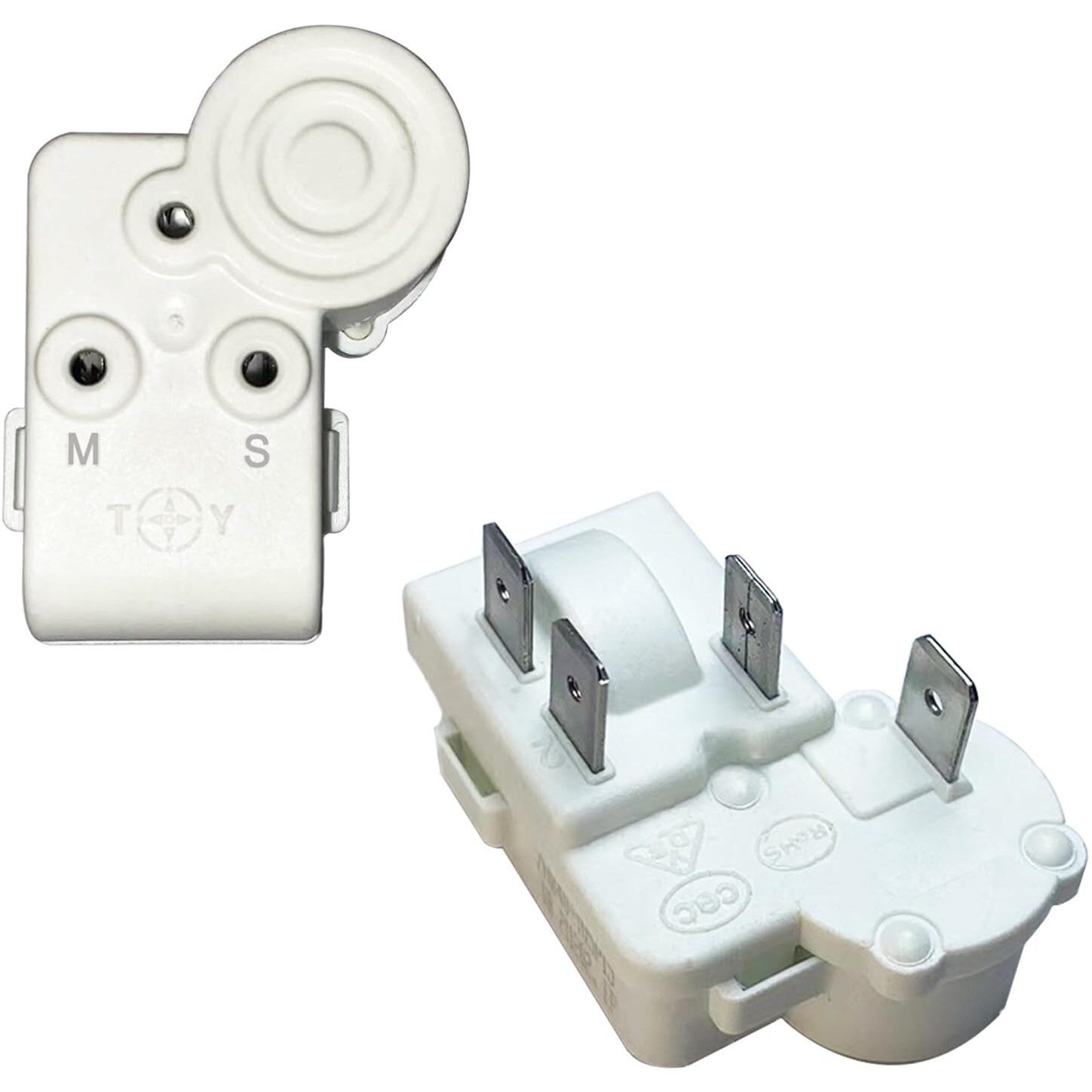 Refrigerator Freezer Compressor Ptc Starter Relay  4 Pins Over Load Protector Accessories Compatible Zhb Series Zhb88-125P4.7 Zhb35-120P15 Zhb60-120P15 Zhb69-120P15 Zhb60-120P4.7