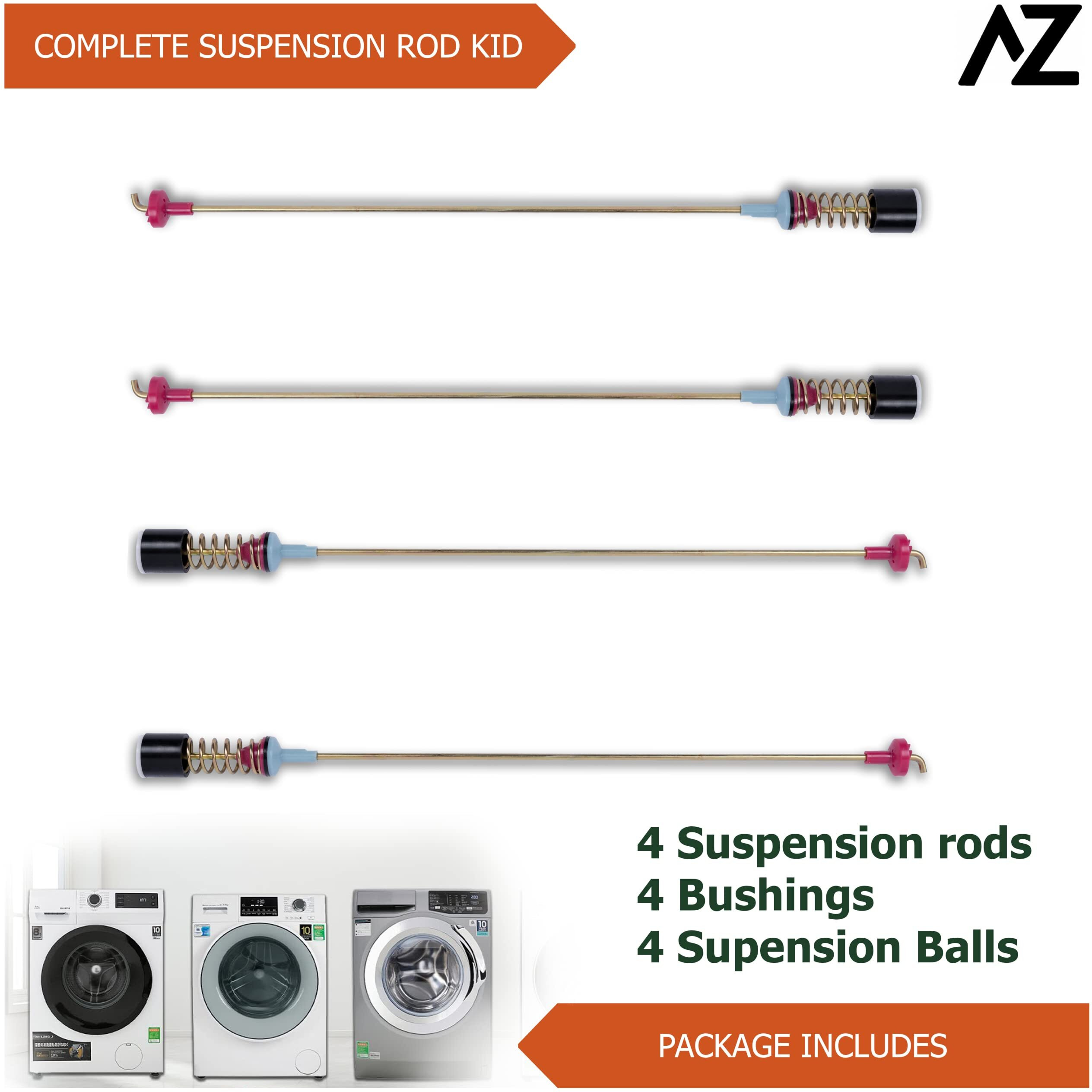 4Pc Washer Suspension Rod Damper Replaces For Samsung Wa400Pjhdwr/Aa Wa45H7000Aw/A2 Wa40J3000Aw/A2 Wa40J3000Aw/Aa Wa45T3400Ap Wa422Prhdwr/Aa Wa456Drhdwr/Aa Wa45H7000Ap/A2 Wa45H7000Aw/Aa Wa45H7200Aw/A2