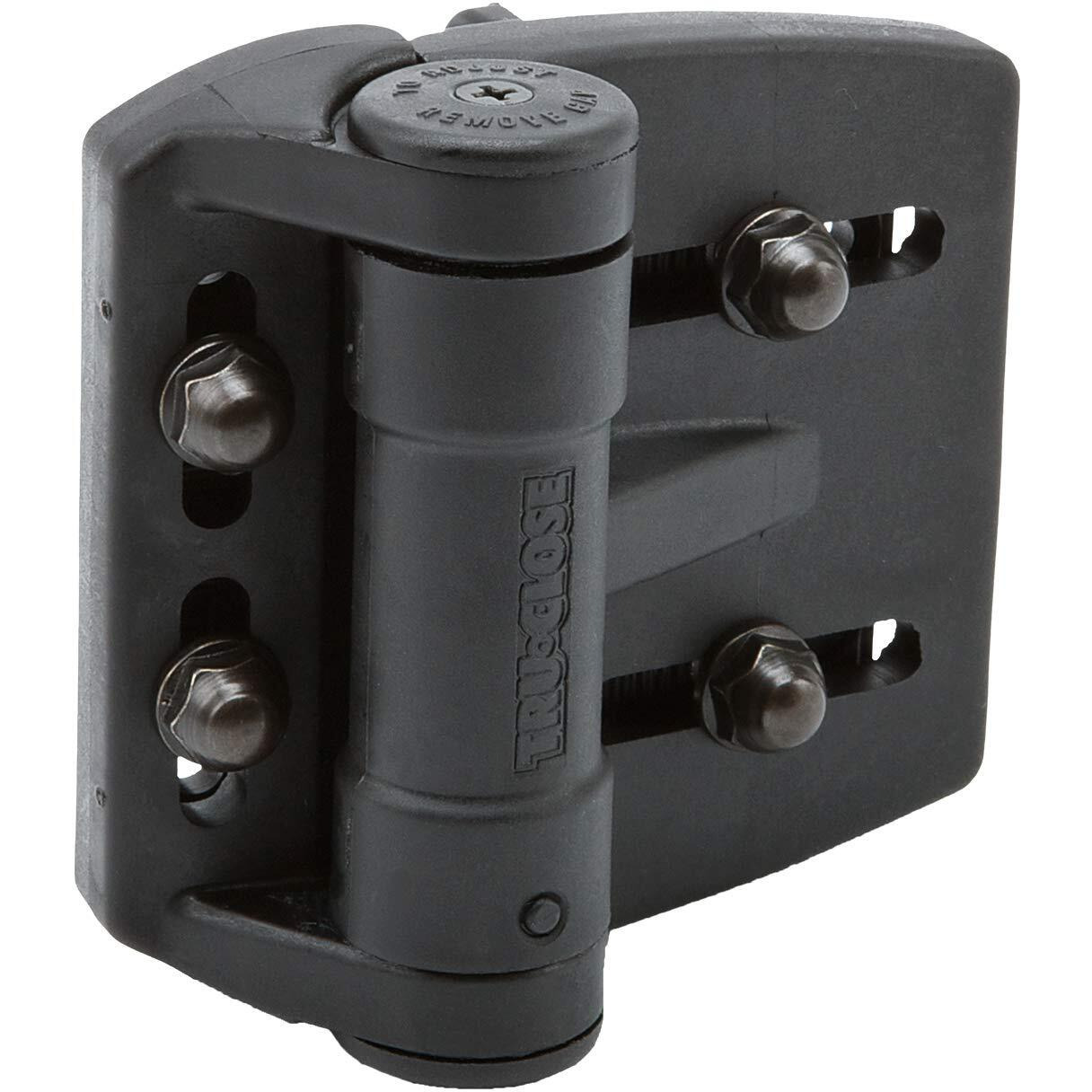 D&D Technologies Tcama2 Multi-Adjust Regular Duty Gate Hinges  For Self Closing Metal  Wood  Vinyl Gates Up To 55 Pounds  3-Way Adjustable  Gap Up To 2""  Black  2 Count