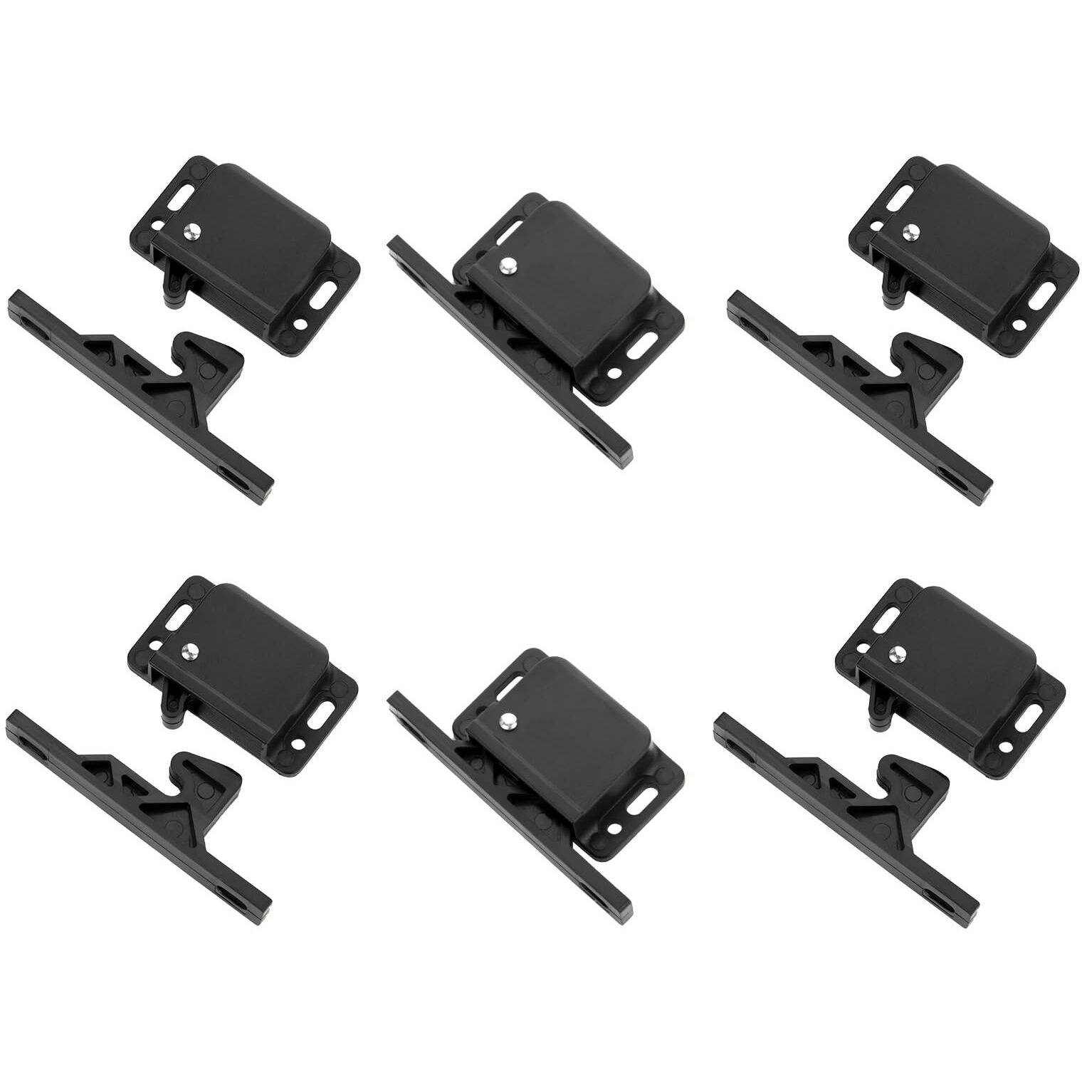 Rv Cabinet Latches And Catches/Drawer Latch Universal Push-To-Close Grabber Catch  Baby Or Cat Proof Ideal For Motorcoach Rv Motorhome Boat Camper Trailor Home Oem Replacement (6)