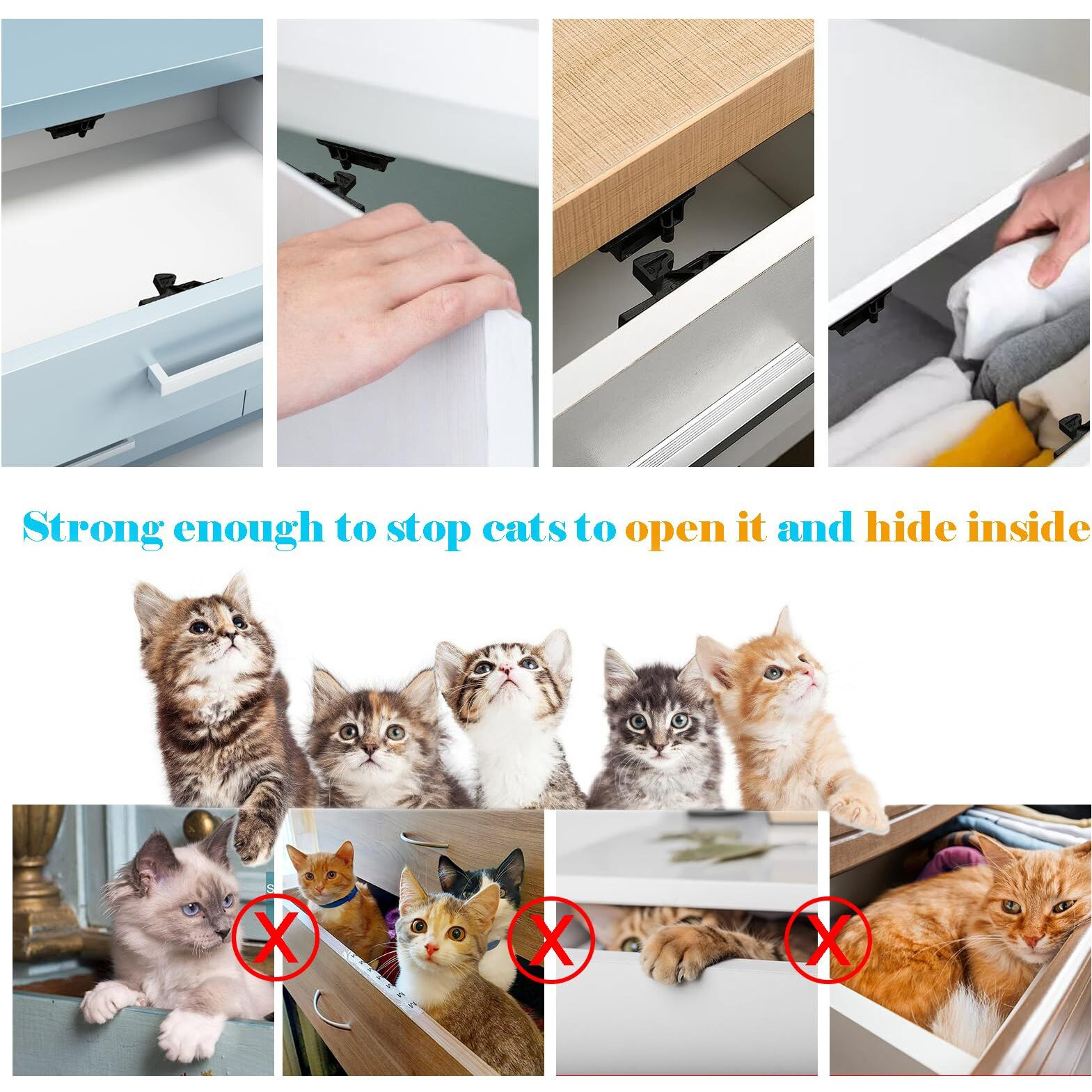 Rv Cabinet Latches And Catches/Drawer Latch Universal Push-To-Close Grabber Catch  Baby Or Cat Proof Ideal For Motorcoach Rv Motorhome Boat Camper Trailor Home Oem Replacement (6)