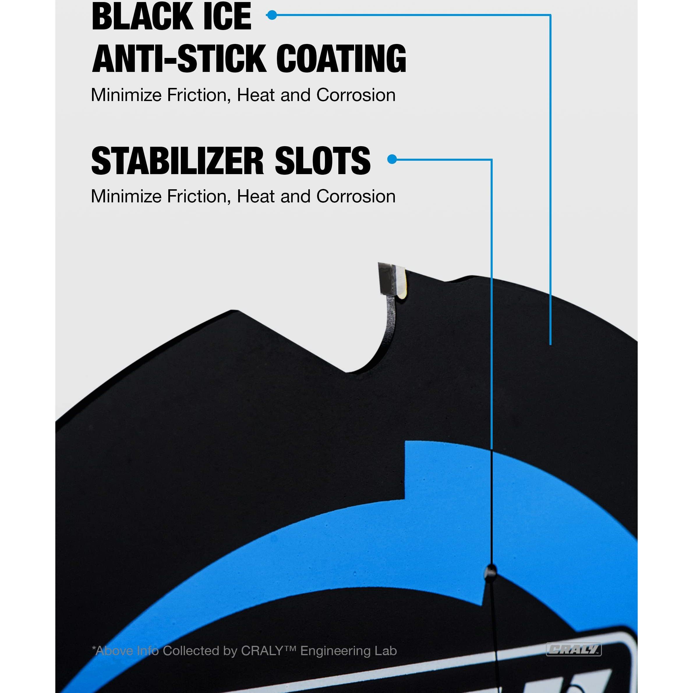 Craly 7-1/4 Inch 4 Teeth Hardie Fiber Cement Circular Saw Blade  5/8 Inch Arbor  Polycrystalline Diamond Tipped (Pcd)  Thin Kerf  Black Ice Coating  For Laminate Flooring  3-Pack(C0704Fc-3)