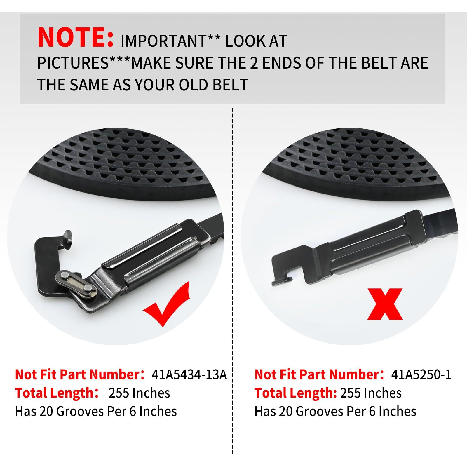 Upgraded Drive Belt 41A5434-13A For 8Ft Chamberlain Craftsman Garage Door Opener Belt Assembly Compatible With Liftmaster/Chamberlain/Sentex/Whisper Belt Drive Fits 41A5434-13 041A5434-13 041A5434-13A