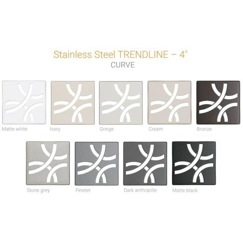 Schluter Kerdi-Drain Contour Shower Grate Kit With Integrated Slope Bonding Flange - Ideal For Tile Showers - 4"" Grate Size  Square  Brushed Brass Anodized Finish - Kd4Grkamgb