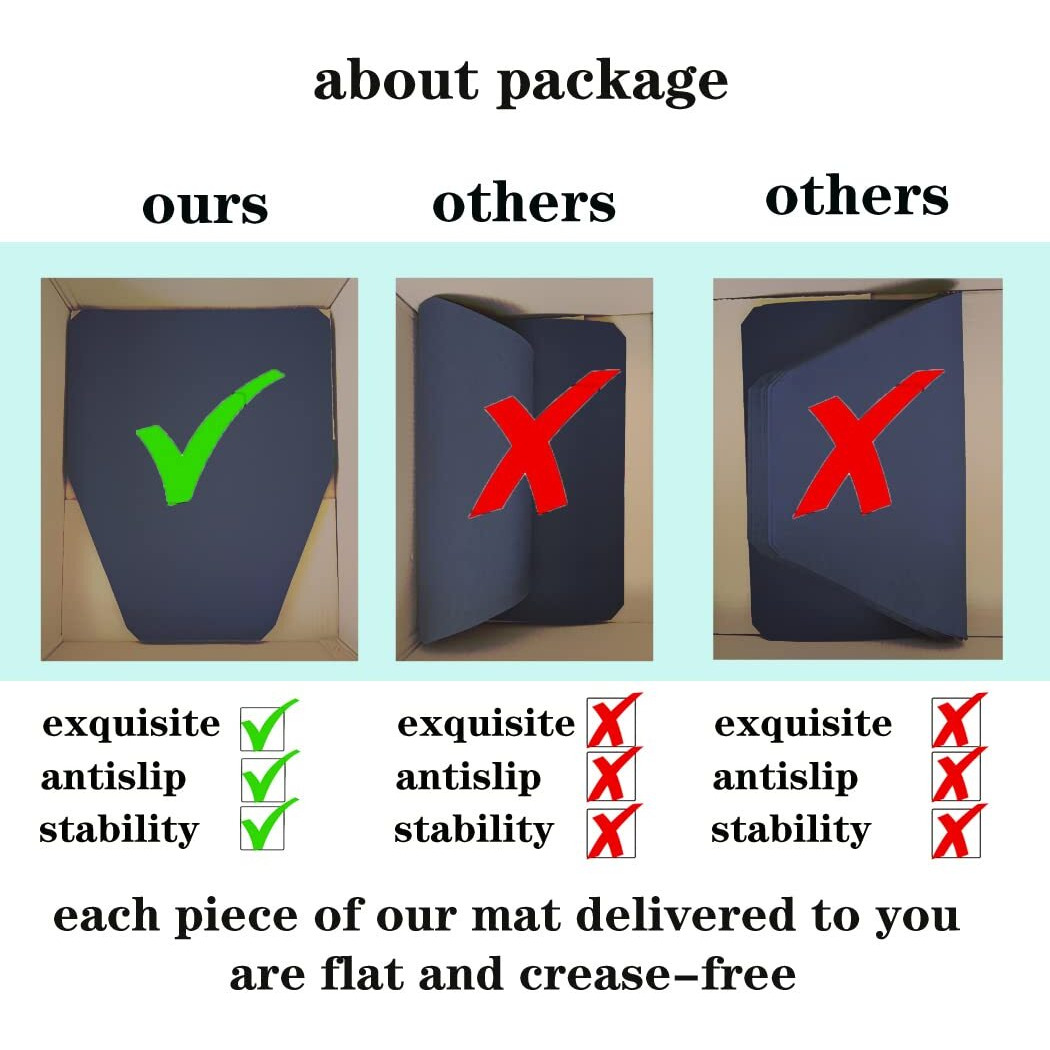 Urinal Mats (12 Pieces) - Non-Slip Water Absorption Deodorization Black Floor Urine Mats - Heavy Duty - Flat & Crease-Free - Edge-Locked (Hexagon Shape Black)