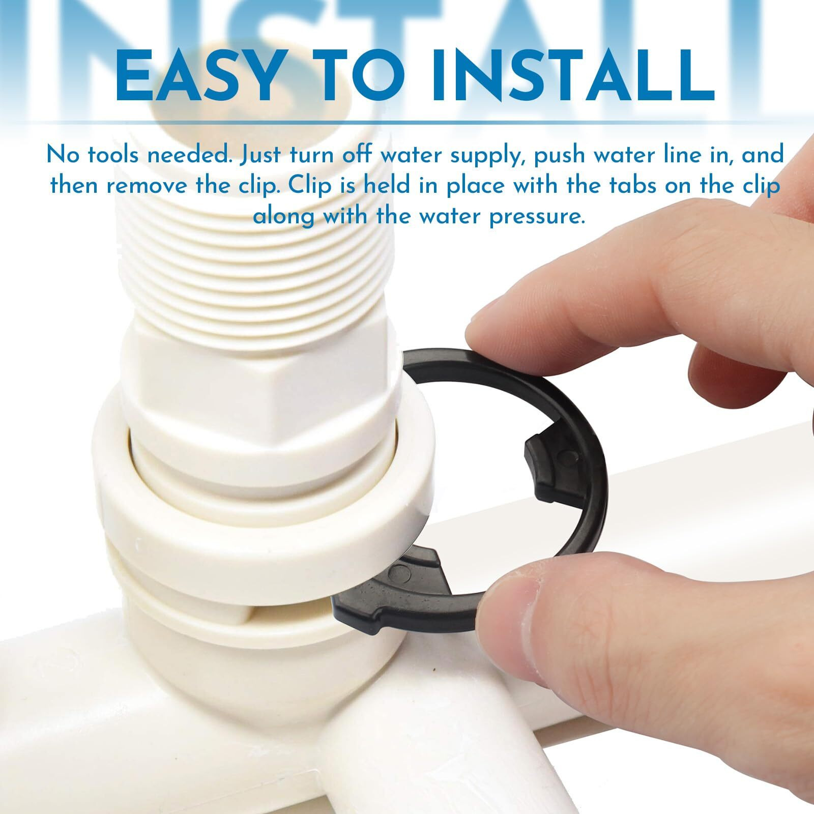 7337563 Water Softener Clip Kit (Ws60X10004  1205500  7116713  1205500) And O-Ring Kit (7337571  7170288  Std302213  Ws03X10025) Compatible With Kenmore  Ge  Ecopure  Sears