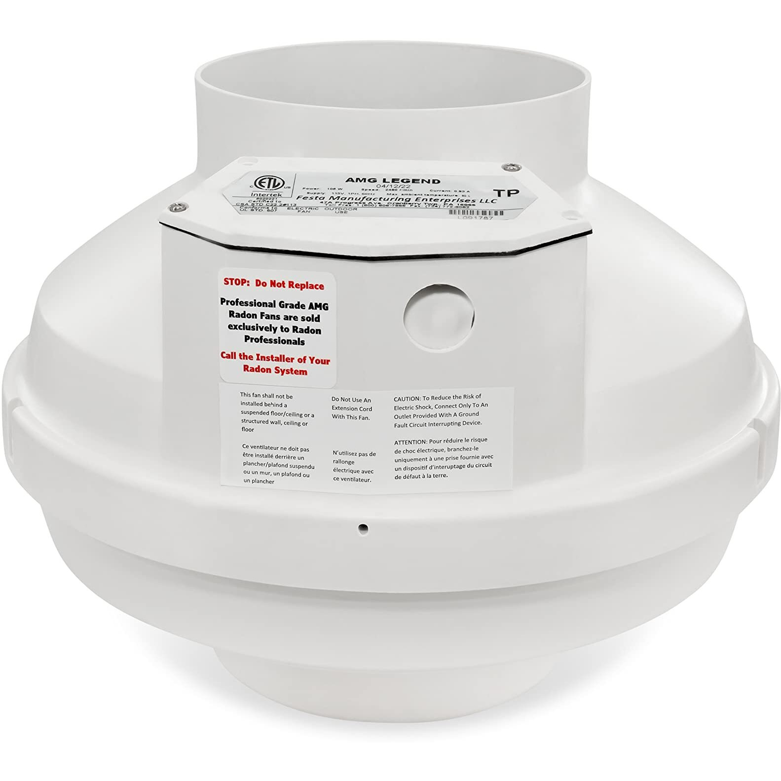 Legend 6X4 Festa Amg Radon Fan Installation Kit