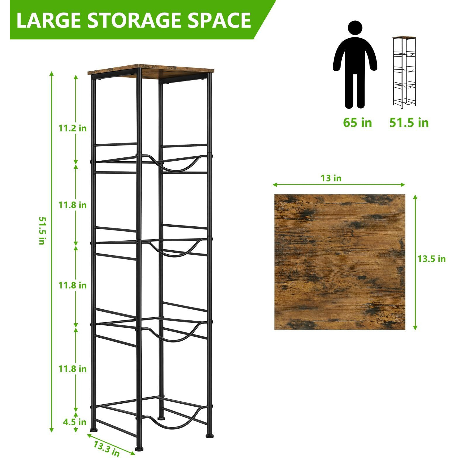 Eteli 5 Gallon Water Bottle Holder Organizer 4 Tier Water Cooler Jug Rack With Storage Shelves Water Bottle Dispenser Stand For Kitchen Living Room Office  Black And Brown