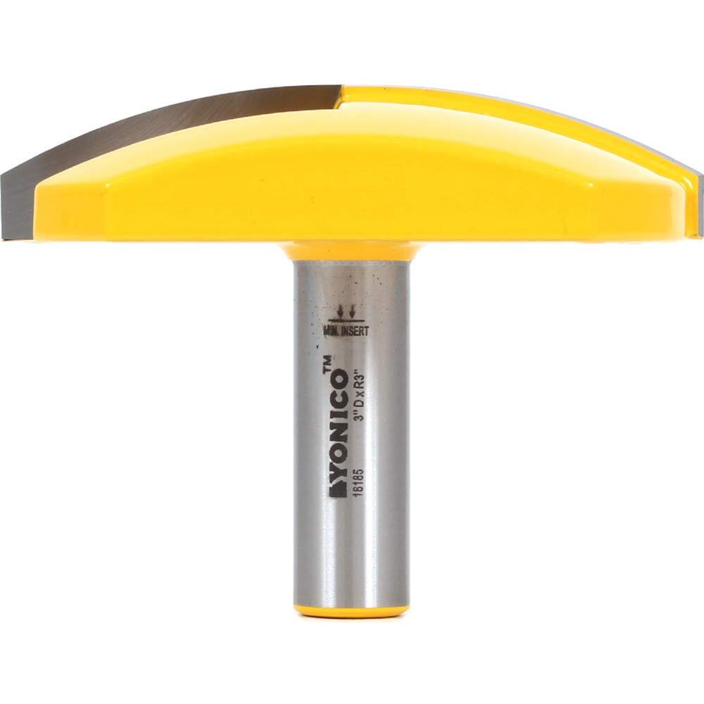 Yonico Router Bits Horizontal Crown 3-Inch Radius 1/2-Inch Shank 16185