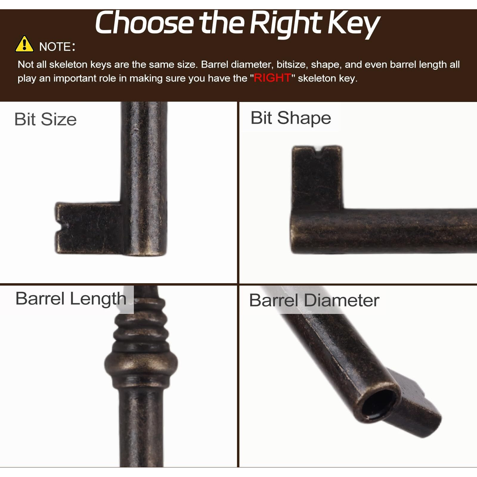 Skeleton Keys For Antique Furniture And Old Doors  10 Keys Universal Vintage Keys Replacement Kit For Cabinet Doors  Floor Clocks  Dresser Drawers  Roll Top Desk Locks - Old Key Antique Decorative Key