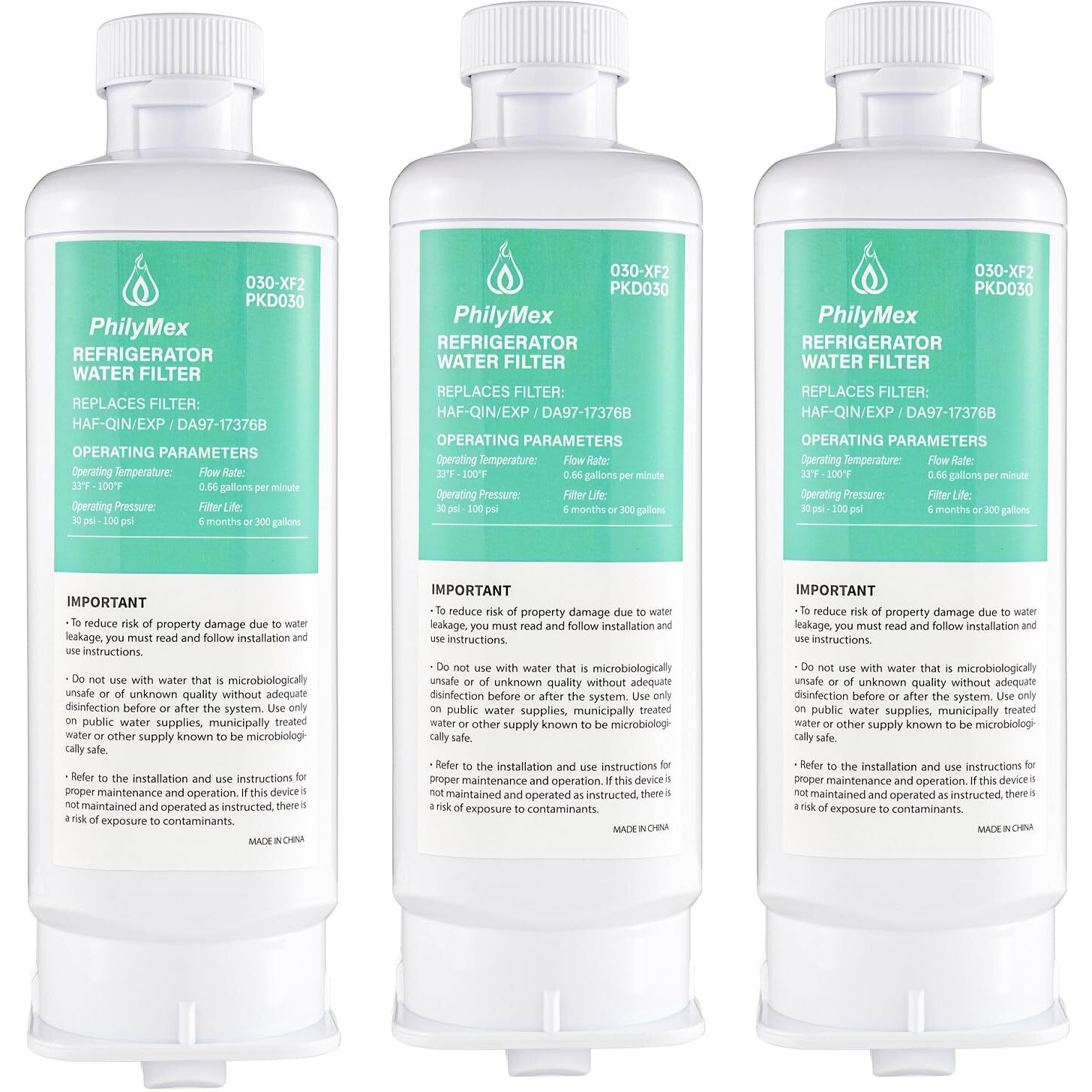 Water Filter For Sam&Sung Rf28R6301Sr(/Aa) Rf27T5201Sg(/Aa) Rs22T5201Sr(/Aa) Rs28A500Asr(/Aa) Rf23A9671Sr(/Aa) Rf23A9071Sr(/Aa) Rf28R7201Sg(/Aa) Replacement-3Pk