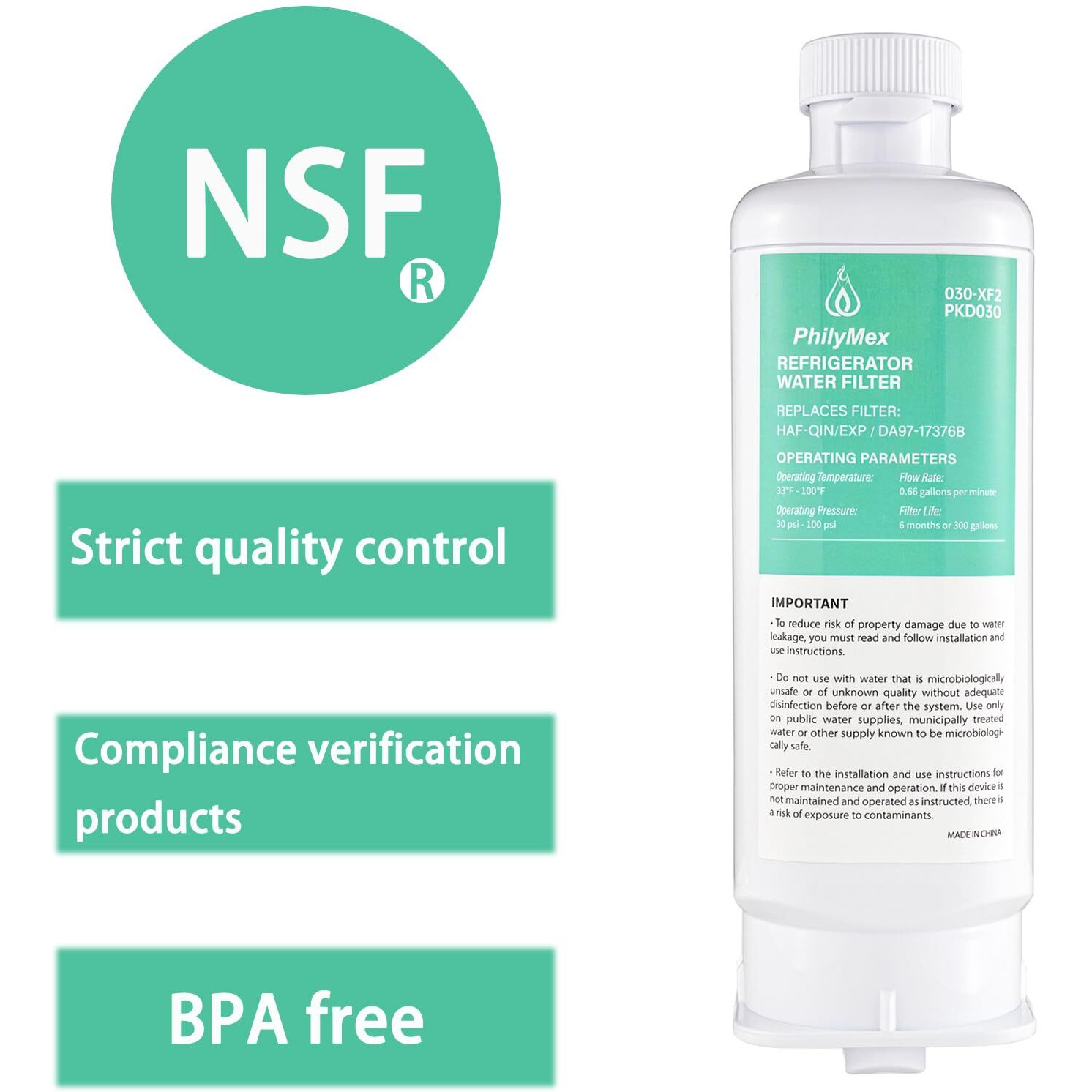 Water Filter For Sam&Sung Rf28R6301Sr(/Aa) Rf27T5201Sg(/Aa) Rs22T5201Sr(/Aa) Rs28A500Asr(/Aa) Rf23A9671Sr(/Aa) Rf23A9071Sr(/Aa) Rf28R7201Sg(/Aa) Replacement-3Pk