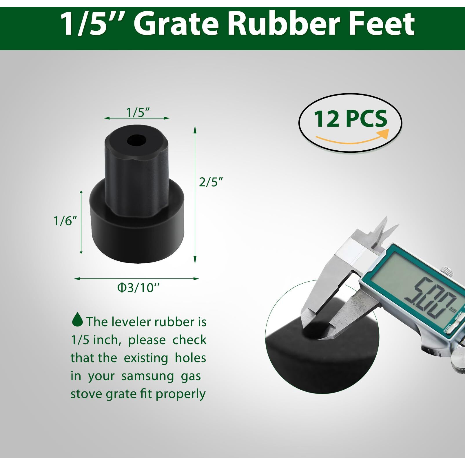 W10919249 Grate Rubber Feet Replacement Parts For Samsung Rubber Feet Range Parts Kitchenaid Stove Protector Top Bumpers Whirlpool Burner Grate Rubber Feet Nx58H5600Ss/Aa Nx58H5600Ss Nx58J5600Sg 12Pcs