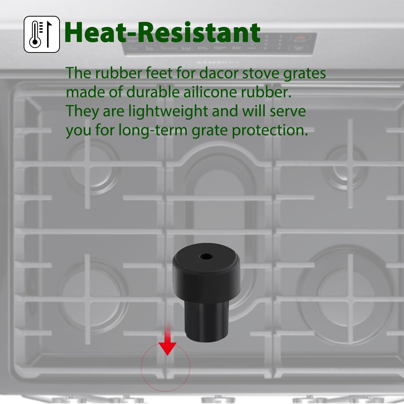 W10919249 Grate Rubber Feet Replacement Parts For Samsung Rubber Feet Range Parts Kitchenaid Stove Protector Top Bumpers Whirlpool Burner Grate Rubber Feet Nx58H5600Ss/Aa Nx58H5600Ss Nx58J5600Sg 12Pcs