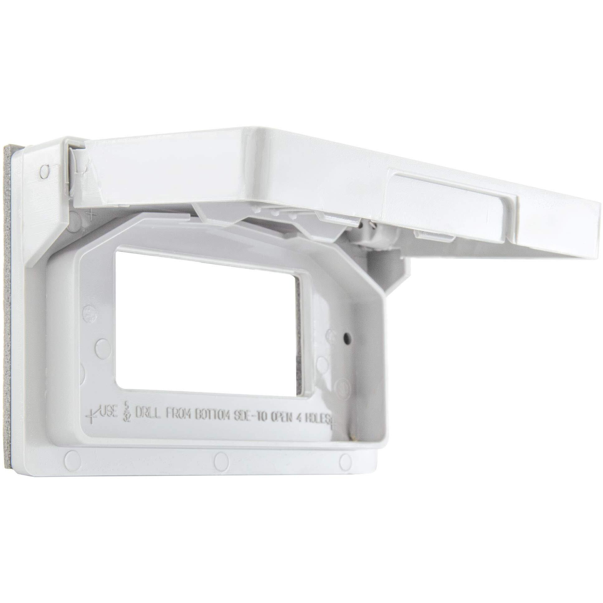 Rv Exterior Power Outlet Cover Plate | For Gfi/Gfci Receptacles | Weatherproof Seal (White)