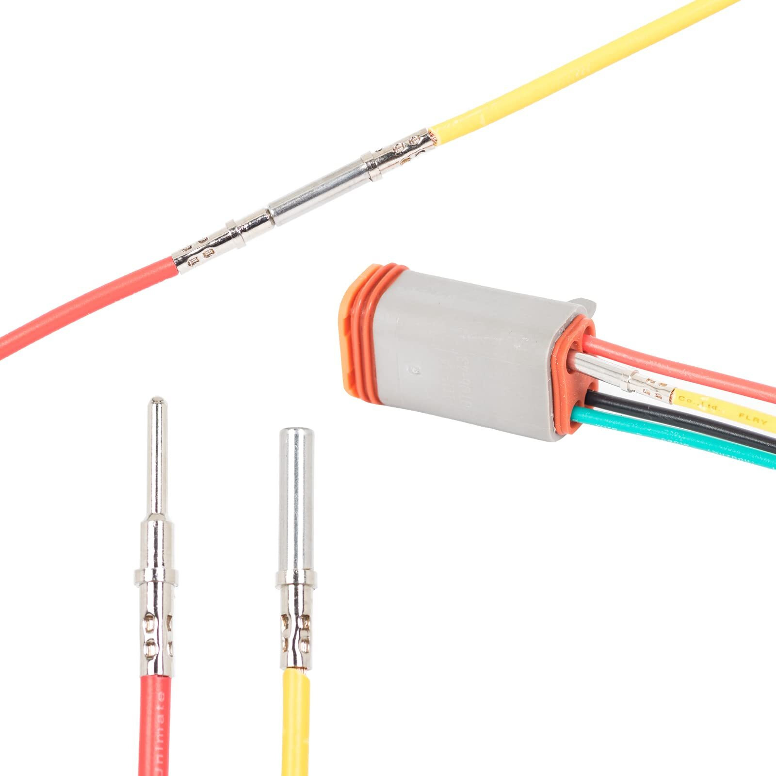 Gianneer Deutsch Crimp Tool Closed Barrel Crimper 4 Way Indent 8 Impression Type Pin Crimping Tool For Deutsch Connector 14  16  18 Awg