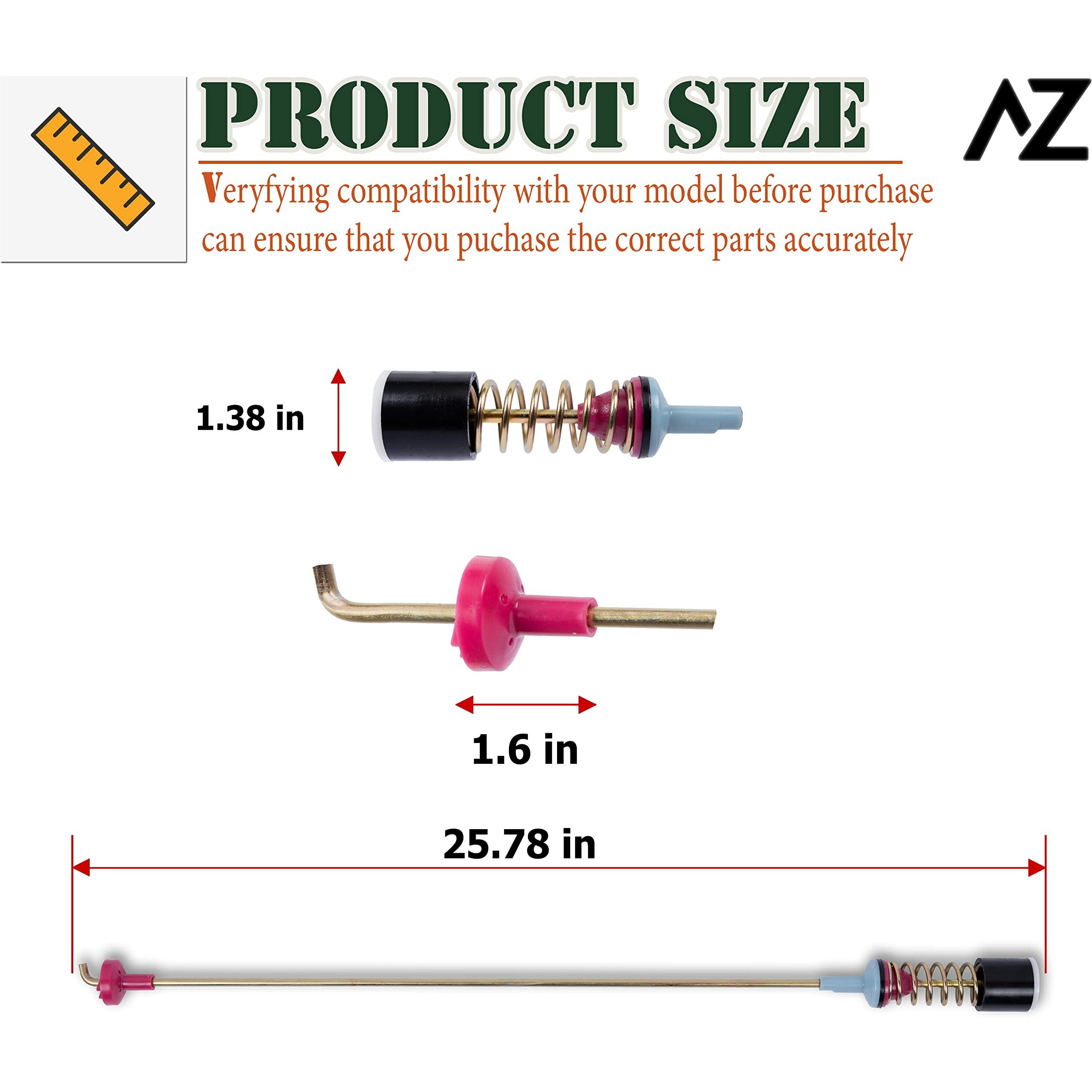 4 Washer Suspension Rod Damper Replaces For Samsung Wa45M7050Aw/A4 Wa5451Anw/Xaa Wa45N3050Aw/A4 Wa45T3200Aw Wa45T3400Av Wa45T3400Aw Wa50R5200Aw/Us Wa50R5400Av/Us Wa50T5300Ac Wa456Drhdsu/Aa Wa50R5400Aw