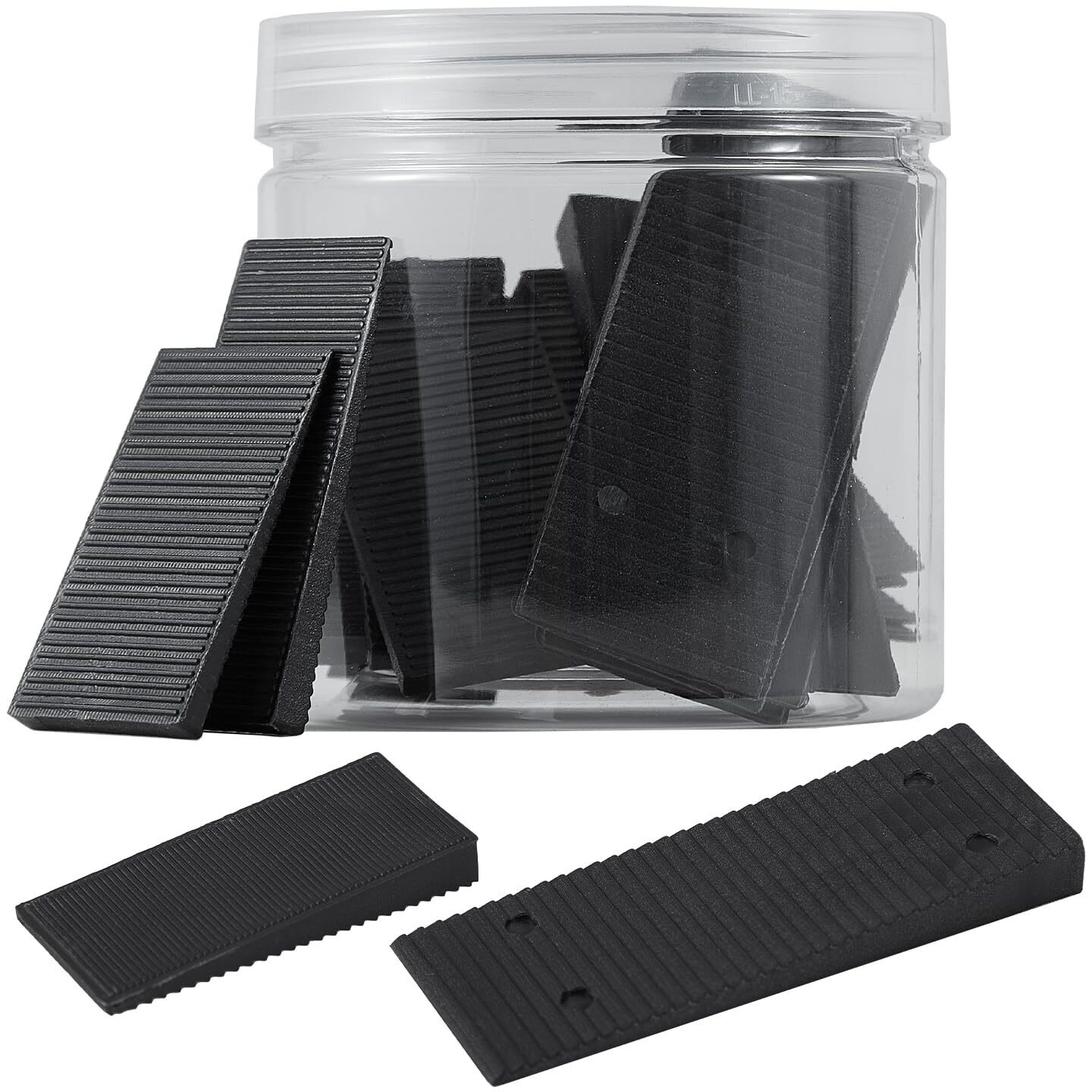Zzjmch 24 Pack Black Multi Purpose Furniture Plastic Shims For Leveling Extreme Weight Capacity Wedges Easy To Snap Cut-To-Fit Size Leveler For Toilet Shims  Doors  Windows  Sheds  Table