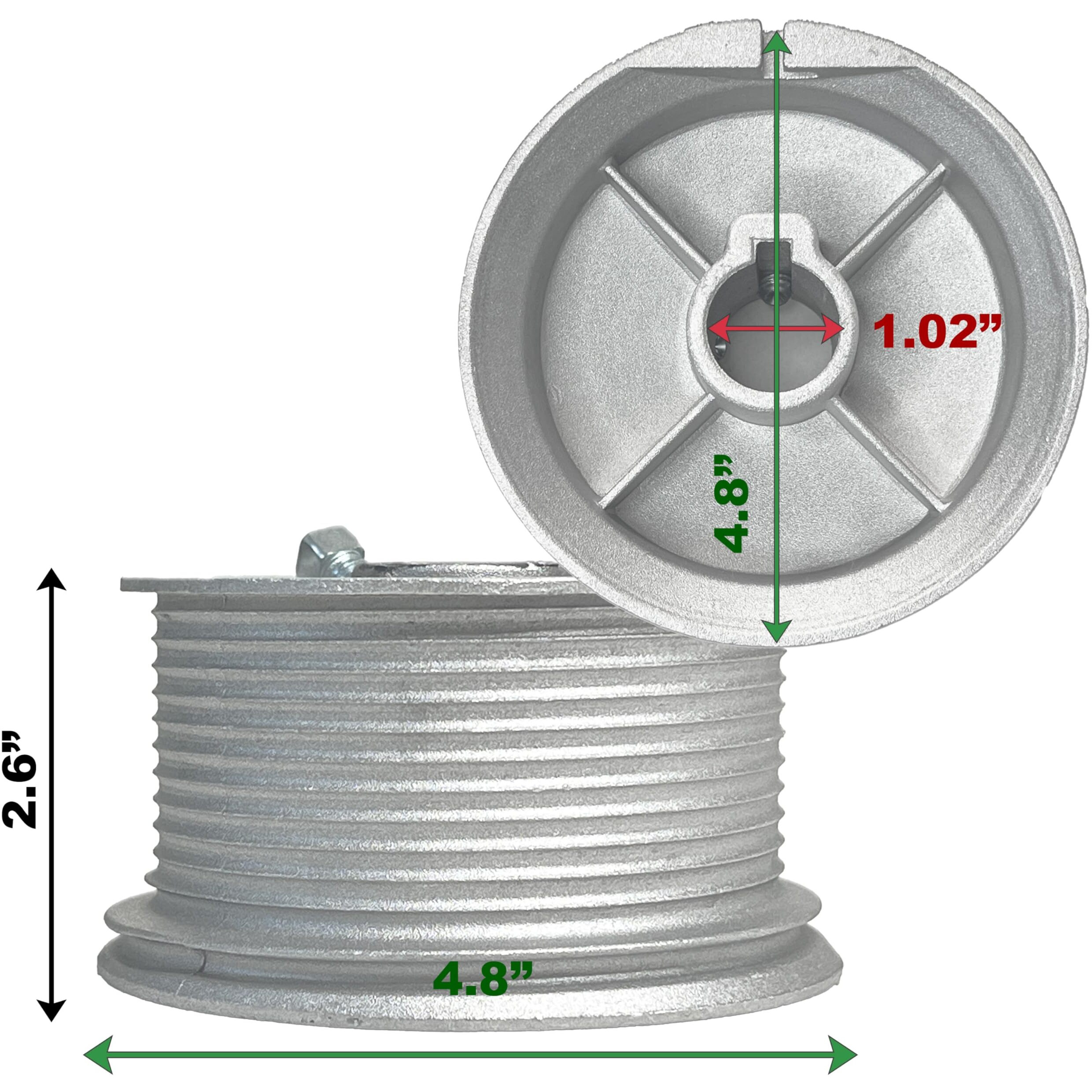 Blesseras Garage Door Cable Drums 400-144 Up To 12 Ft. High Door - Standard Lift Drum For Mounting Shaft 1'' / Max Cable Size 1/8'' /Max Door Weight 750 Lbs 1 Pair (Left/Right)