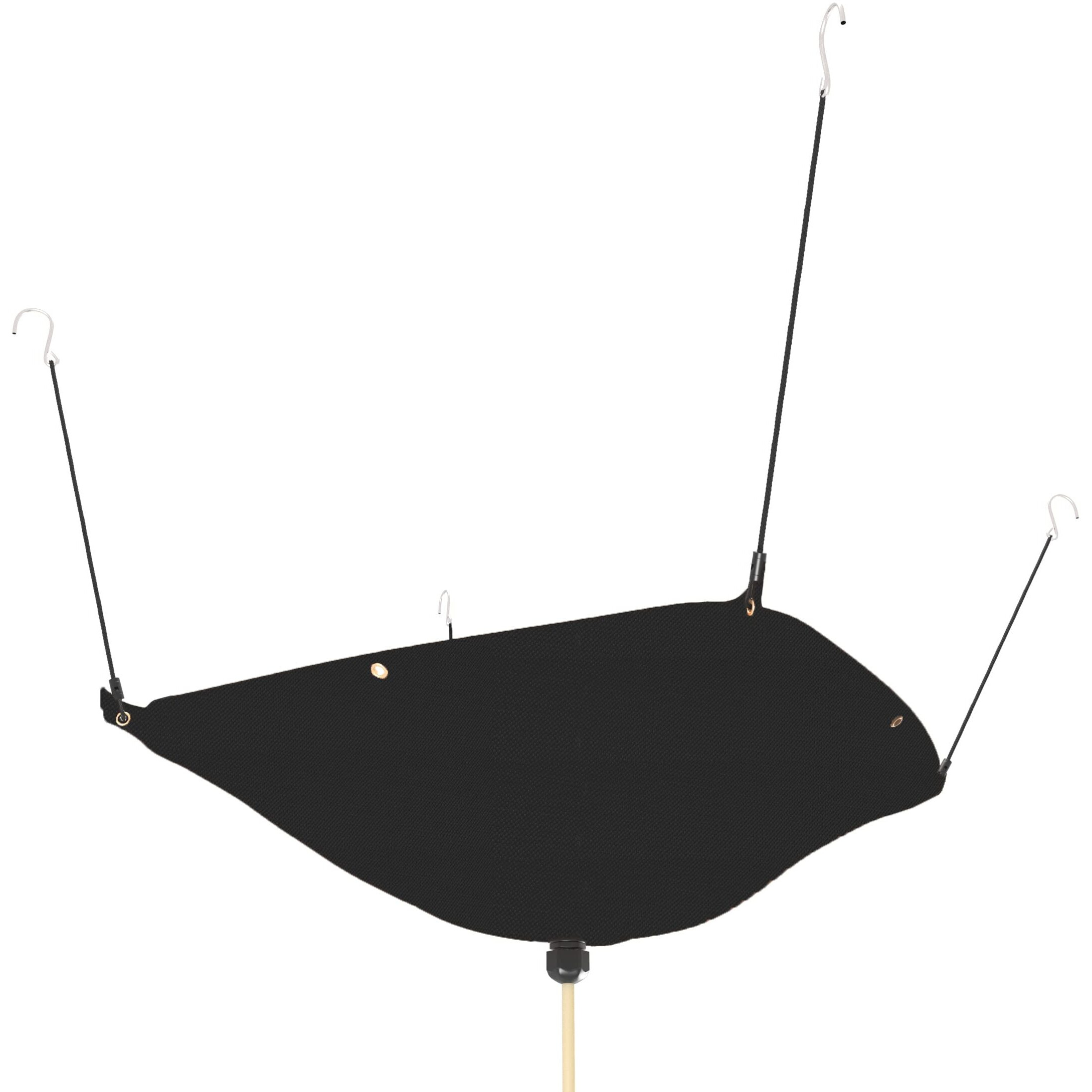 Tredre Ceiling Leak Diverter Drain Tarp Heavy Duty Roof Ceiling Leak Drip Black 5' X 5'