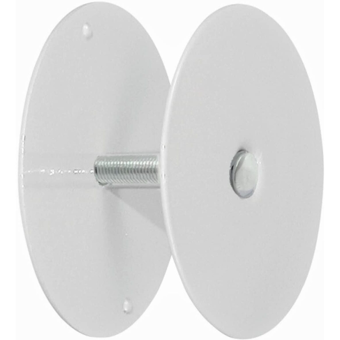 Vault Locks Door Knob Deadbolt Hole Cover Round Filler Plate 3-Inch Diameter Maintains Door Security (White)