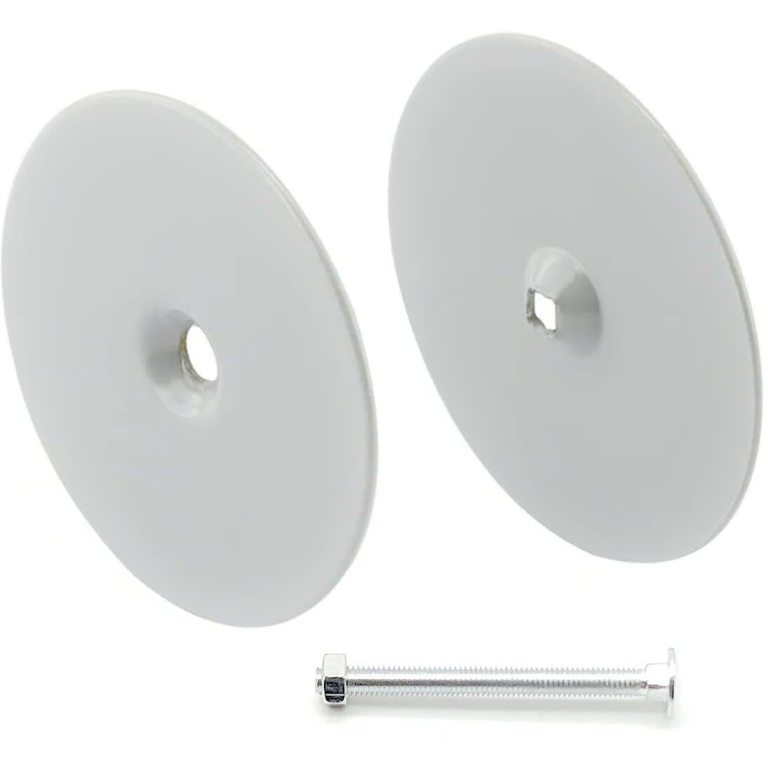 Vault Locks Door Knob Deadbolt Hole Cover Round Filler Plate 3-Inch Diameter Maintains Door Security (White)