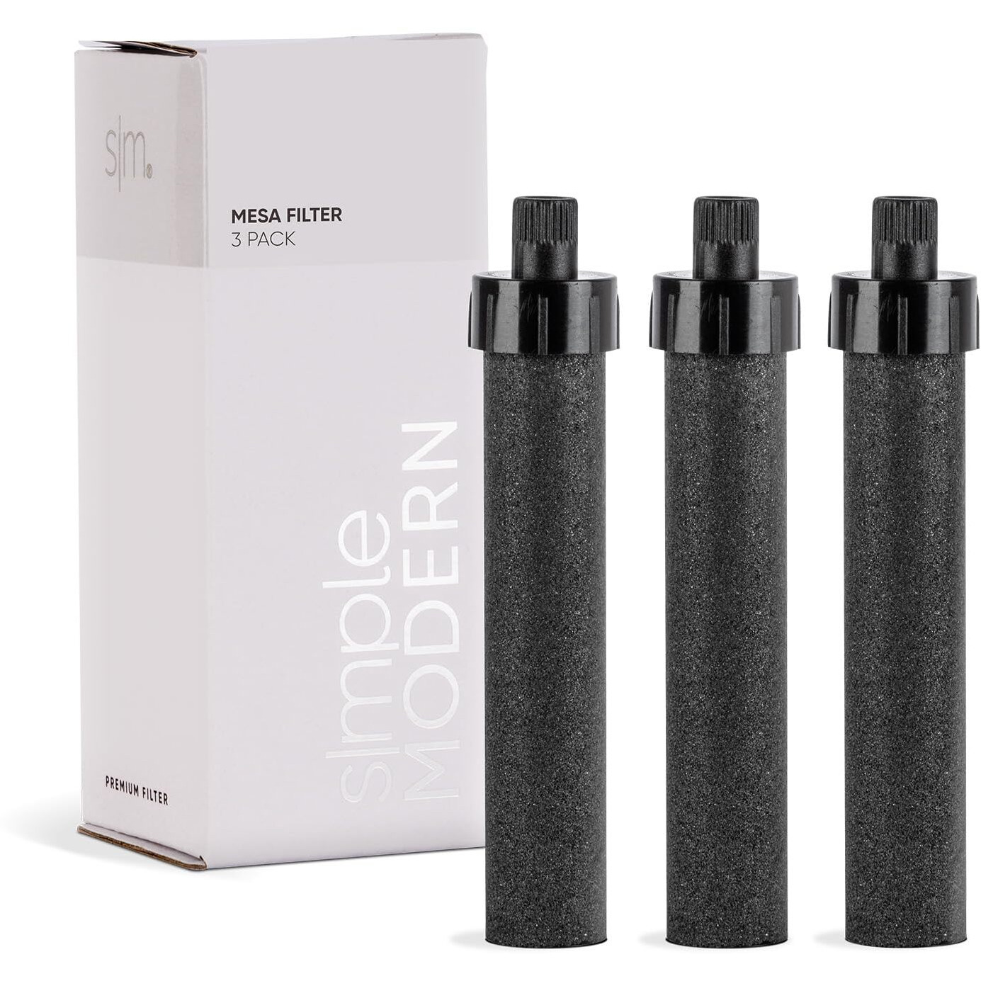 Simple Modern Water Filter Replacements For Water Bottles | Duration 2 Months  40 Gallons | Mesa Collection | 3 Pack