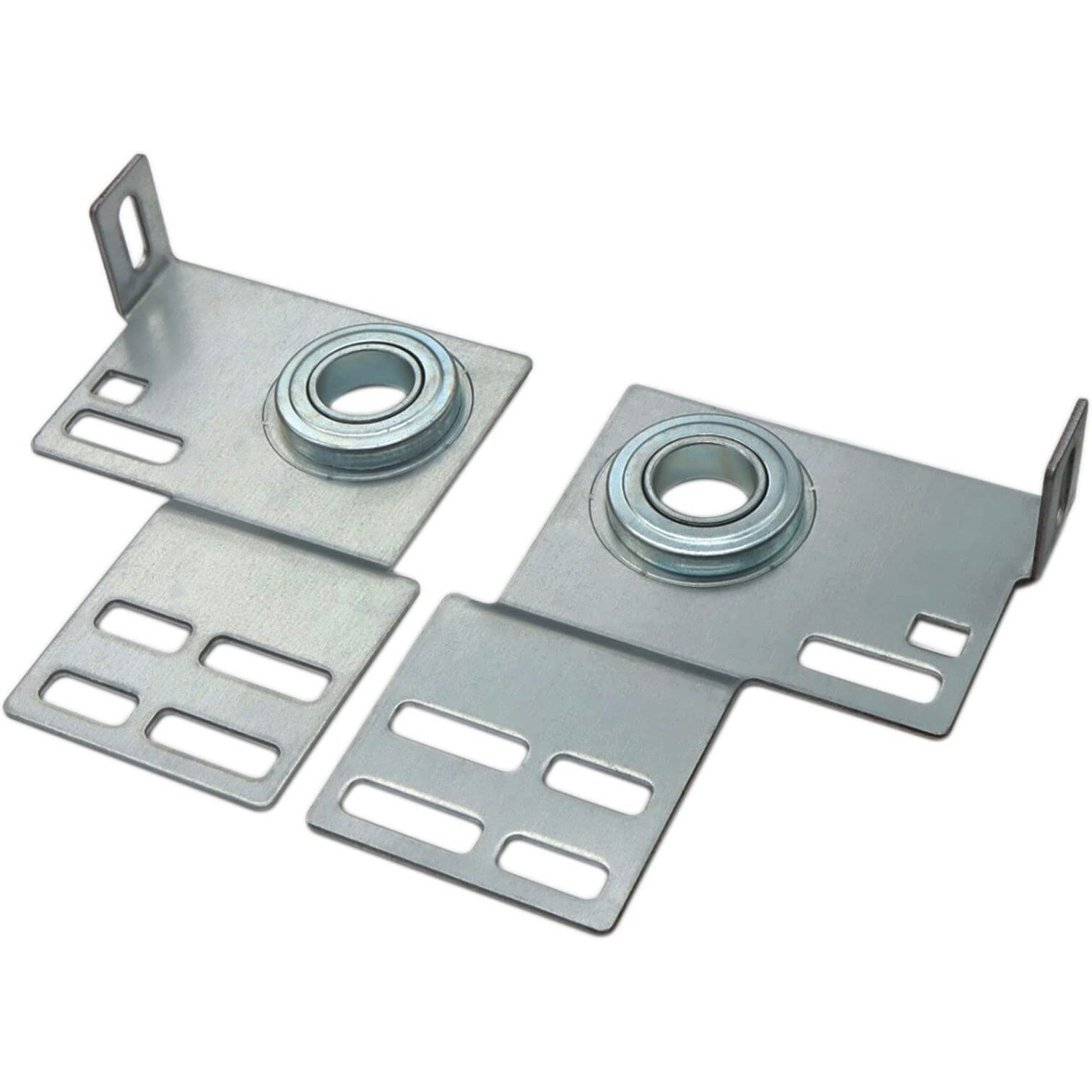 End Bearing Plates Brackets  Garage Door Parts Torsion Spring Bracket With Bearing 3 3/8 Inch  Residential Brackets For 2"" Track Wood Or Steel Doors (Pair)