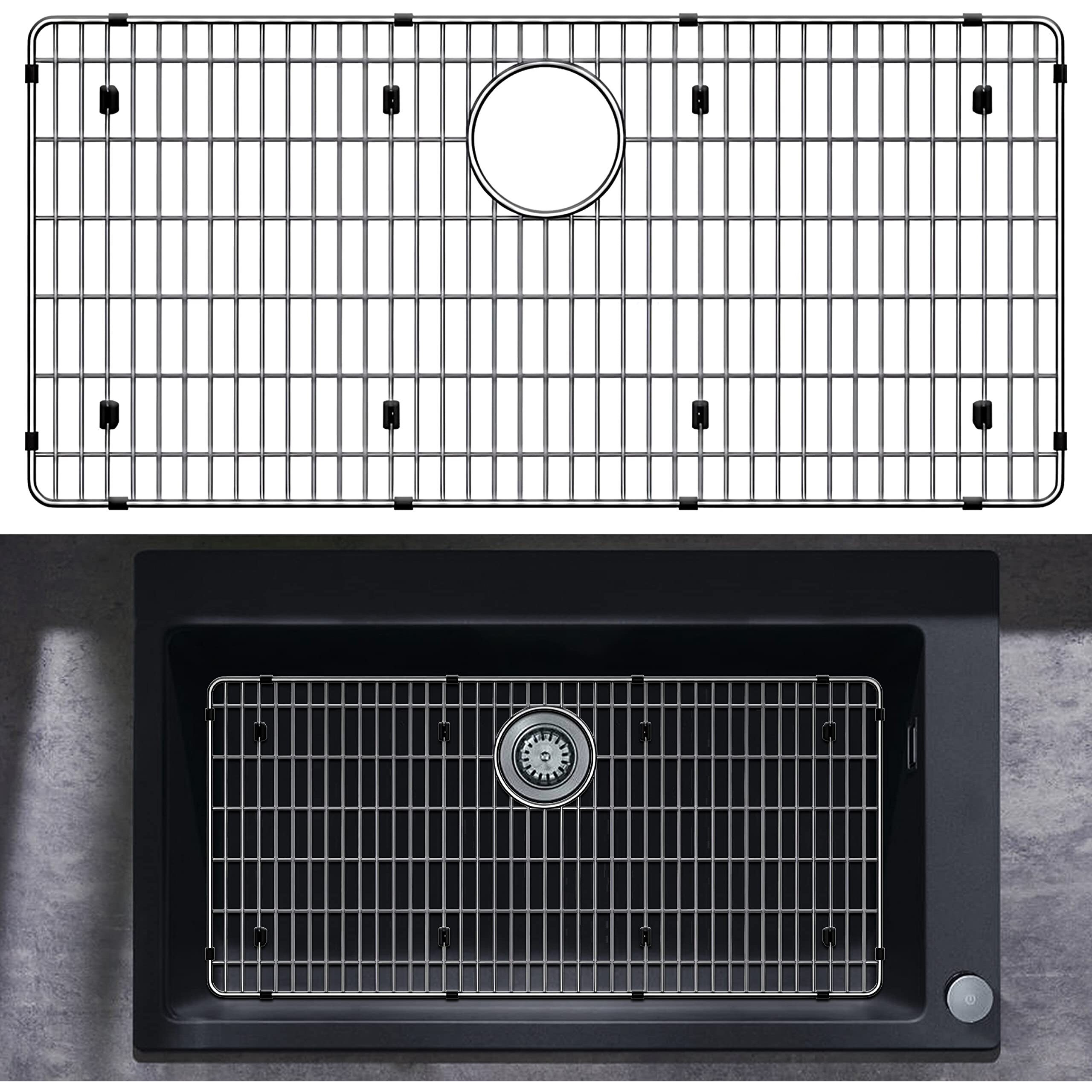 27-1/2"" X 13-1/2"" X 1-1/4"" Sink Protectors For Kitchen Sink - Sink Bottom Grid - Stainless Steel Sink Protector - Sink Grate For Bottom Of Kitchen Sink - Kitchen Sink Rack