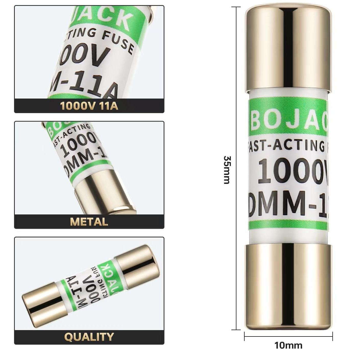Bojack Dmm-11A (Dmm11) 1000V Multimeter Fuse Replace Acting Fuse(5Pcs)