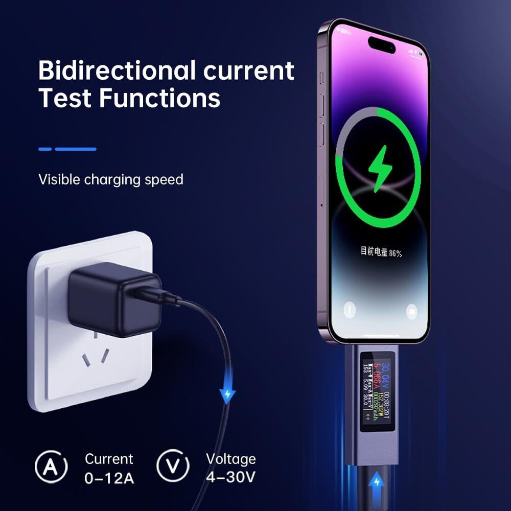 Diymore Usb C Power Meter Testers Usb C Tester Power Meter Color Screen Digital Multimeter Voltage Current Tester Usb Battery Checker Usb Voltage Current Voltmeter Usb Mobile Tester Usb Power Tester