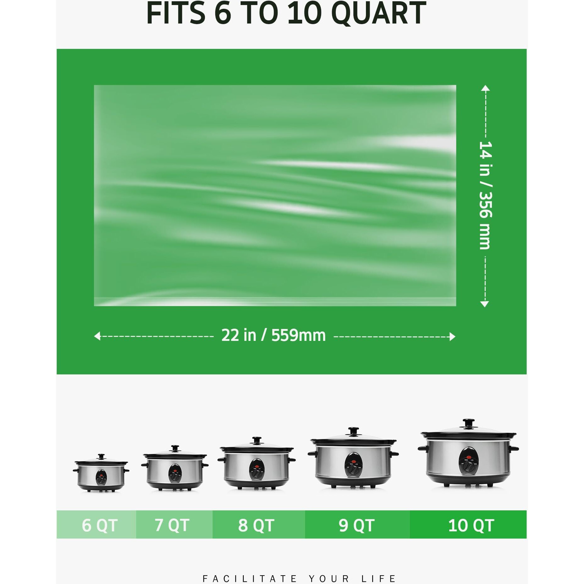 Syntus Slow Cooker Liners  15 Count Cooking Bags Extra Large Size Disposable Pot Liners Plastic Bags  Fit 6Qt To 10Qt For Slow Cooker Cooking Trays  14&quot&quotX 22&quot&quot  15 Liners