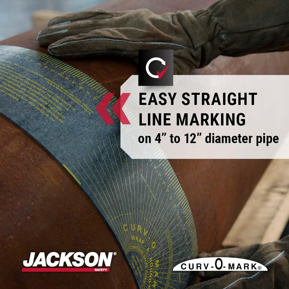 Jackson Safety Flexible Wrap-A-Round Pipe Marking Tool  4"" To 12"" Pipe Diameter  Gray  Xl  14766