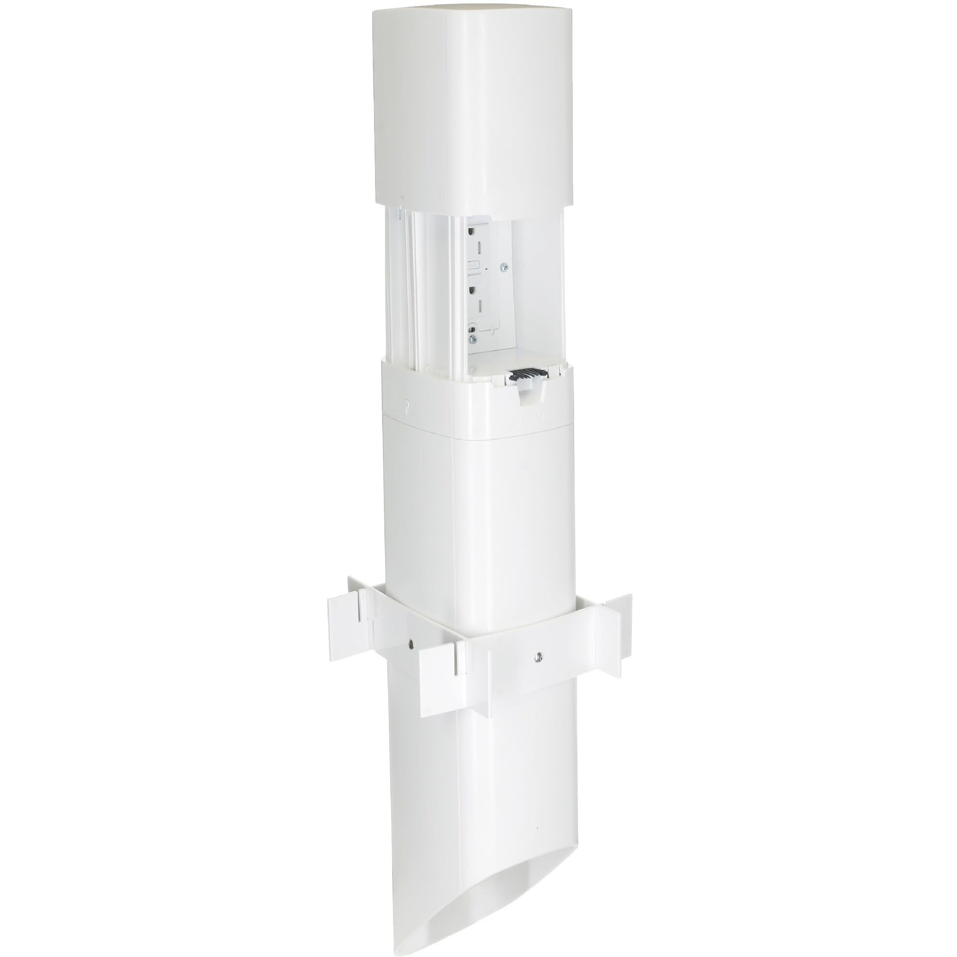 Taymac Parkpost Outdoor 1-Gang White Weatherproof In-Use Power Post Enclosure With Wrtr 15A Gfci Receptacle Pp55Gw  Outdoor Power Stake  Weatherproof Outdoor Outlet Cover With Gfci Included
