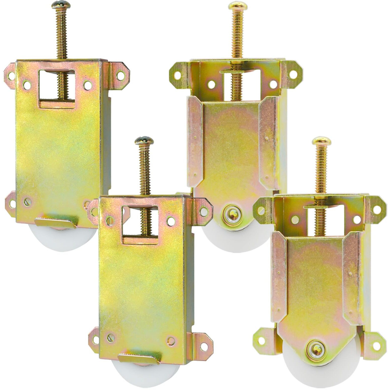 Sliding Mirror Closet Door Rollers Replacement Hardware Fits Contractors Part W8020C Or Hard 1775 Wardrobe Doors Wheels  1-1/2"" Durable Pom Concaved Ball Bearing Wheel  4 Pack