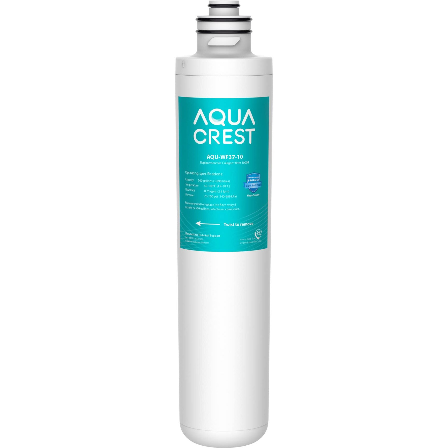 Aquacrest 1000R Water Filter  Replacement For Culligan 1000R Cartridge  Fits For Refrigerators  Rvs And Undersink Systems  Model No.Wf37-10.