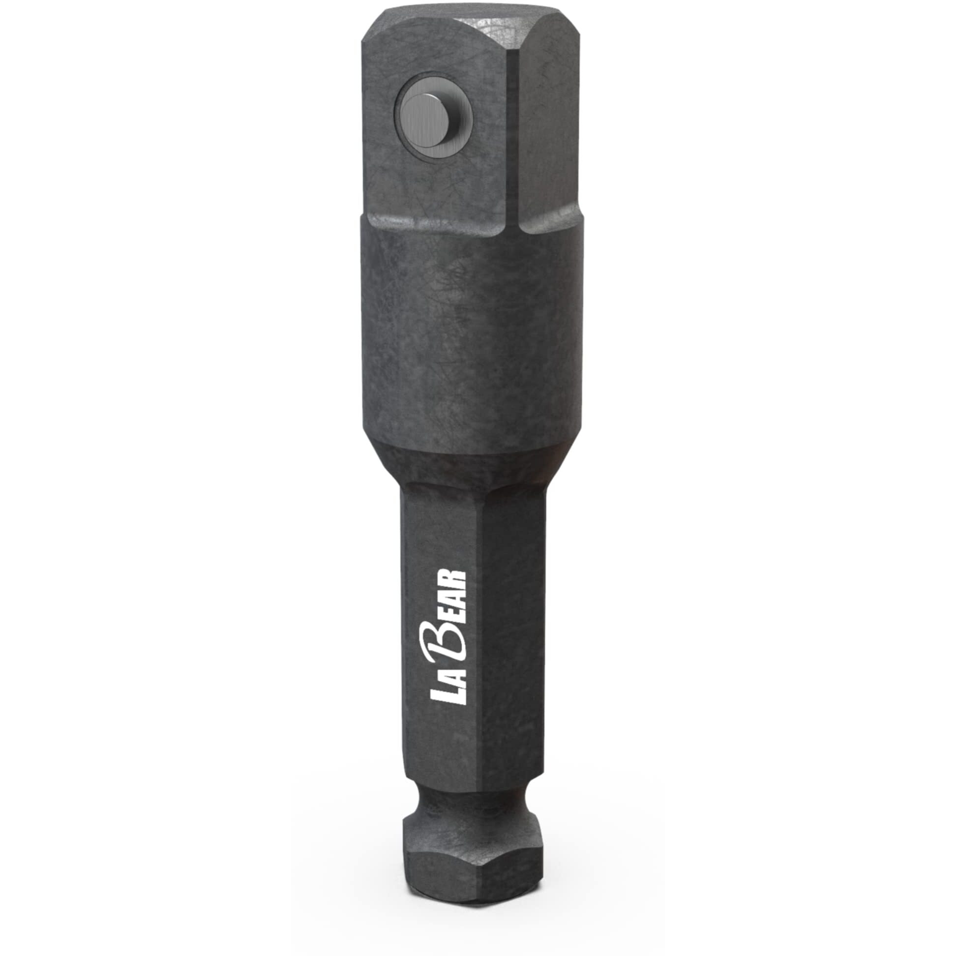 Labear- 7/16 Hex To 1/2 Impact Adapter  7/16 Impact Driver  7/16 To 1/2 Impact Adapter  1/2"" Square Ext  7/16"" Hex  1/2-Inch Male Square  Works With A 7/16-Inch Impact Driver
