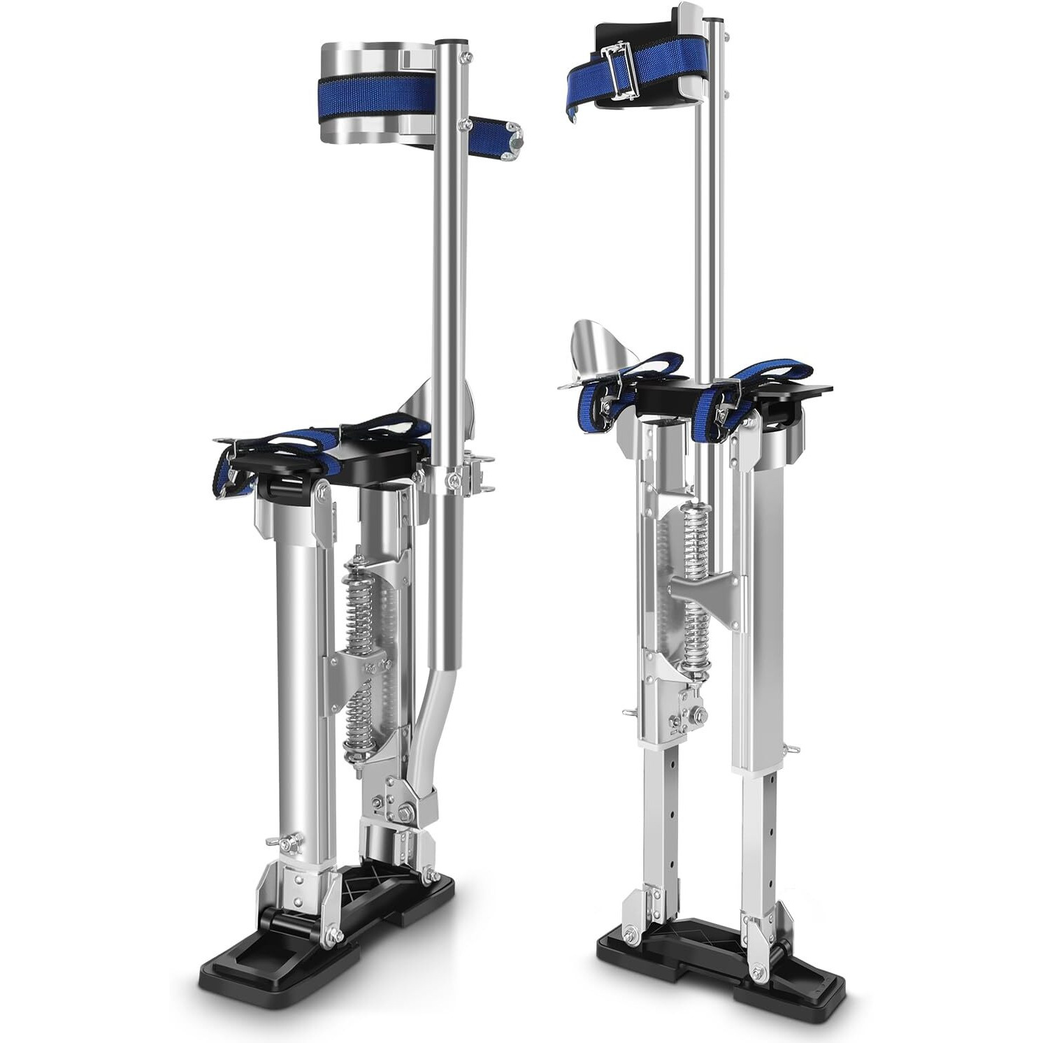 Drywall Stilts  15""-23"" Stilts For Adults Adjustable Heights Aluminum Work Stilts With Protective Knee Pads For Sheetrock Drop Ceiling Painting Painter Exterior Wall Painting And High Shrub Trimming