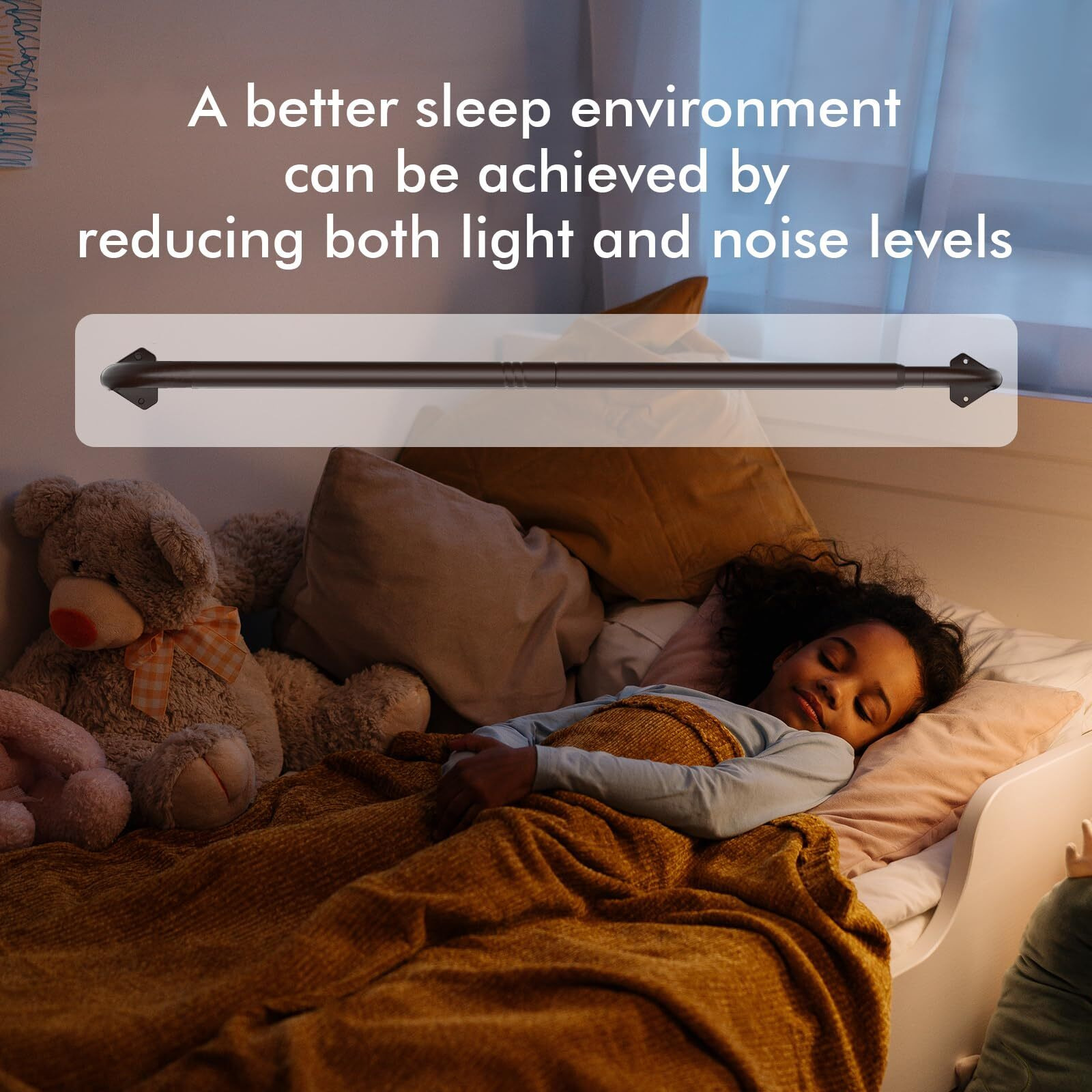 Gxoackj Bronze Wrap Around Curtain Rods For Windows 28 To 48 Inch  5/8 Inch Industrial Telescoping Curtain Rod  Blackout Curtain Rods For Bedroom & Outdoor  Adjustable From 30 To 48 Inches  Brown