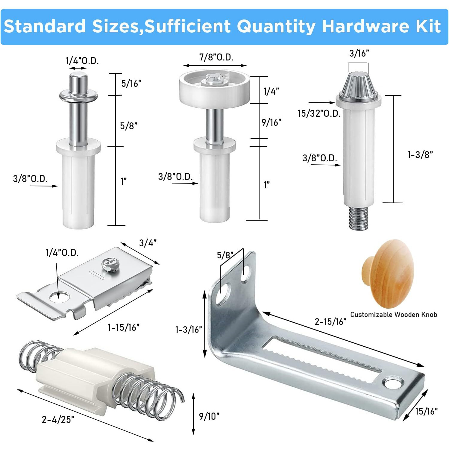 Bifold Door Hardware With Track  Bi-Fold Closet Door Hardware Repair Tool Kit  Included Top Guide Wheels  Top Pivot  Bottom Pivot  Spring  Metal Pivot Pin And Steel Track (36 Inch)
