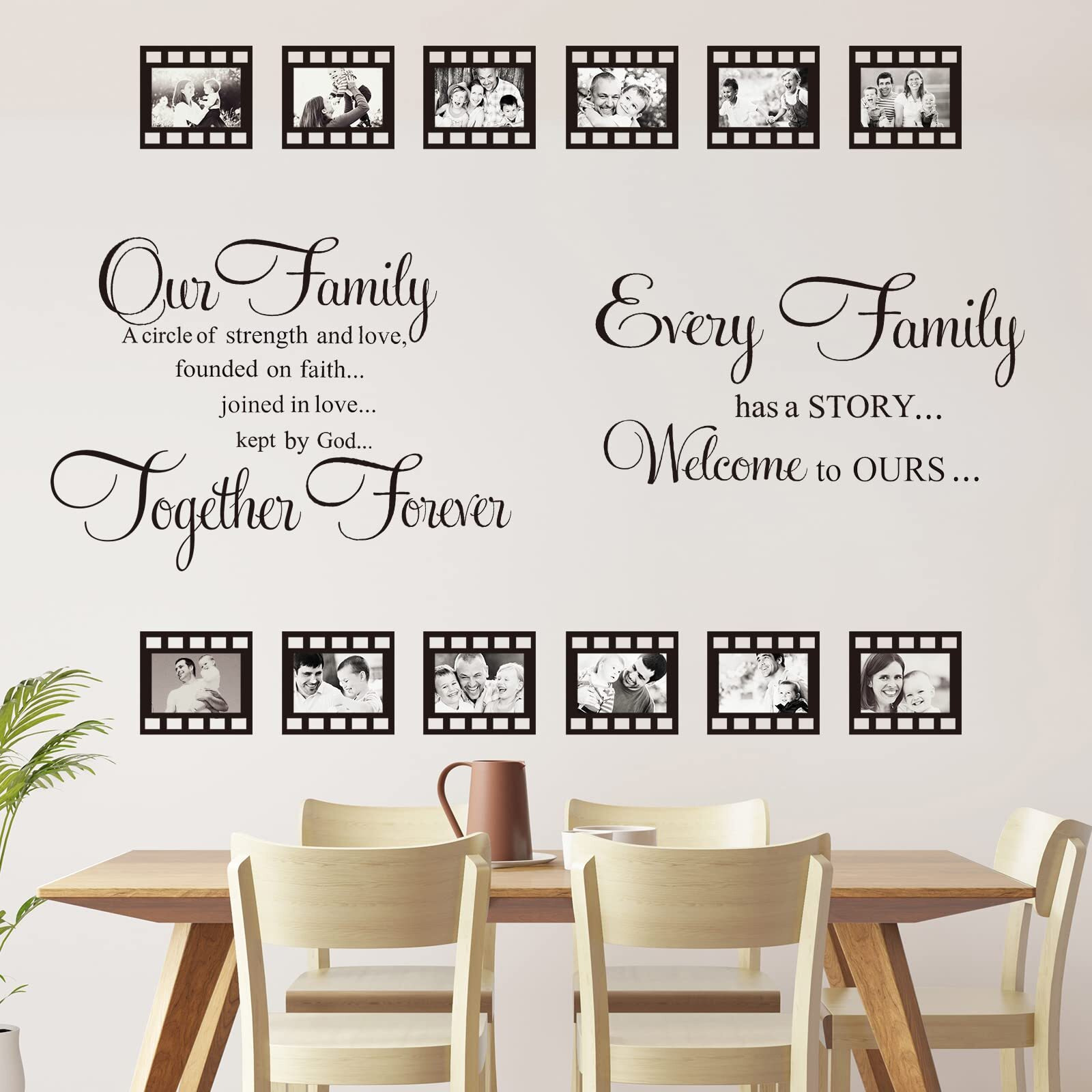 Family Wall Stickers Contains 12 Pieces Of Picture Frames  Every Family Has A Story Family Wall Stickers Our Family Is A Circle Wall Stickers For Living Room Wall Stickers Decor