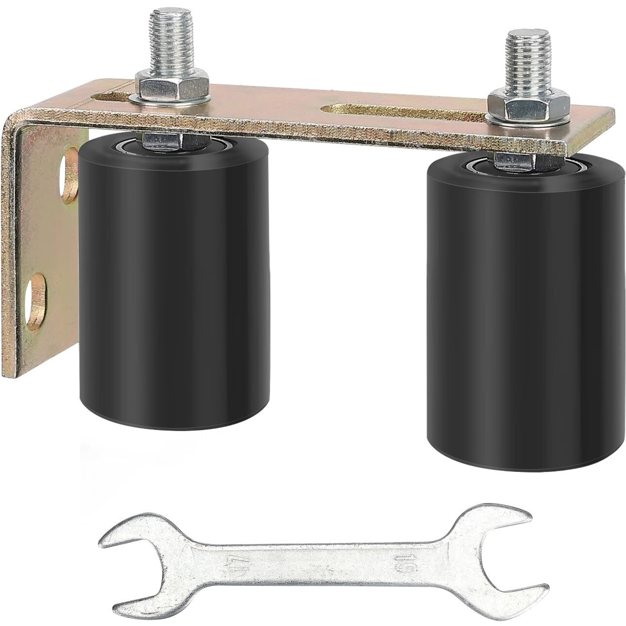 Gate Roller Guide Sliding Gate Hardware With L-Sliding Gate Brackets Sliding Gate Kit 2-3/4"" Universal Adjustable Heavy Duty Sliding Gate Rollers Rolling Gate Hardware Kit
