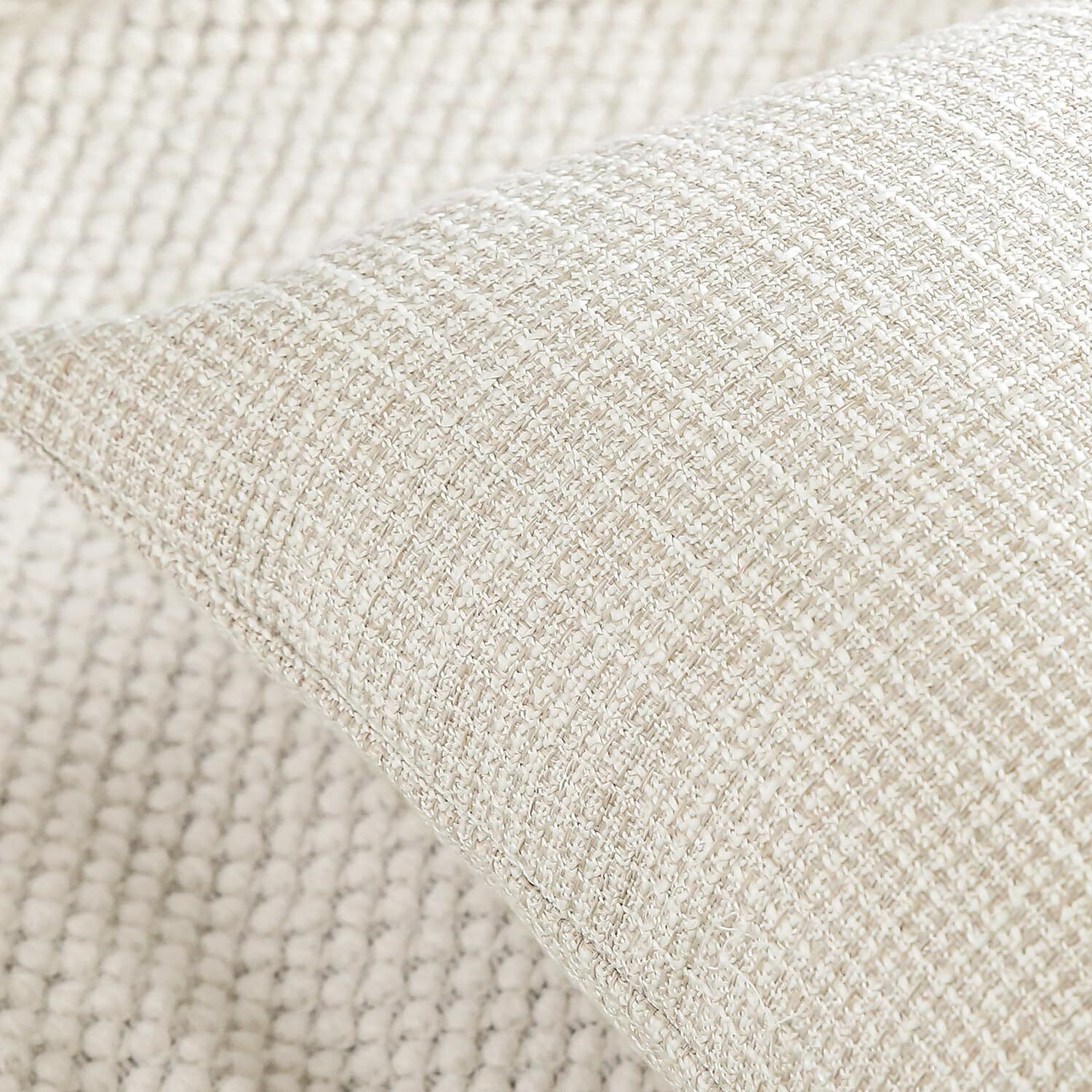 Otostar Linen Throw Pillow Covers Set Of 2 Decorative Square Pillowcases Cushion Covers 14X14 Inch For Home Decor Sofa Bedroom Car 35 X 35 Cm Beige