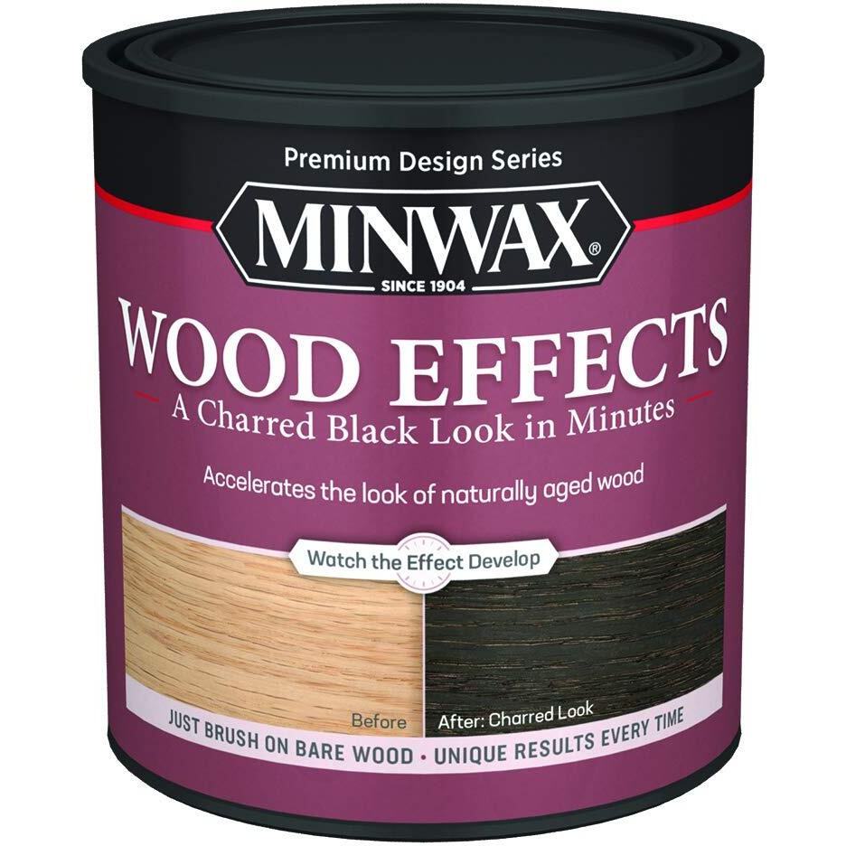Qt Minwax 40414 Charred Black Wood Effects Water-Based Wood Accelerator